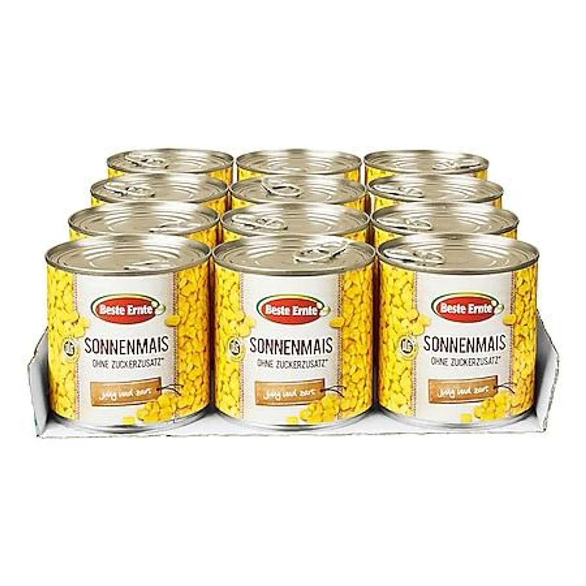 Beste Ernte Sonnenmais 285 g Abtropfgewicht, 12er Pack