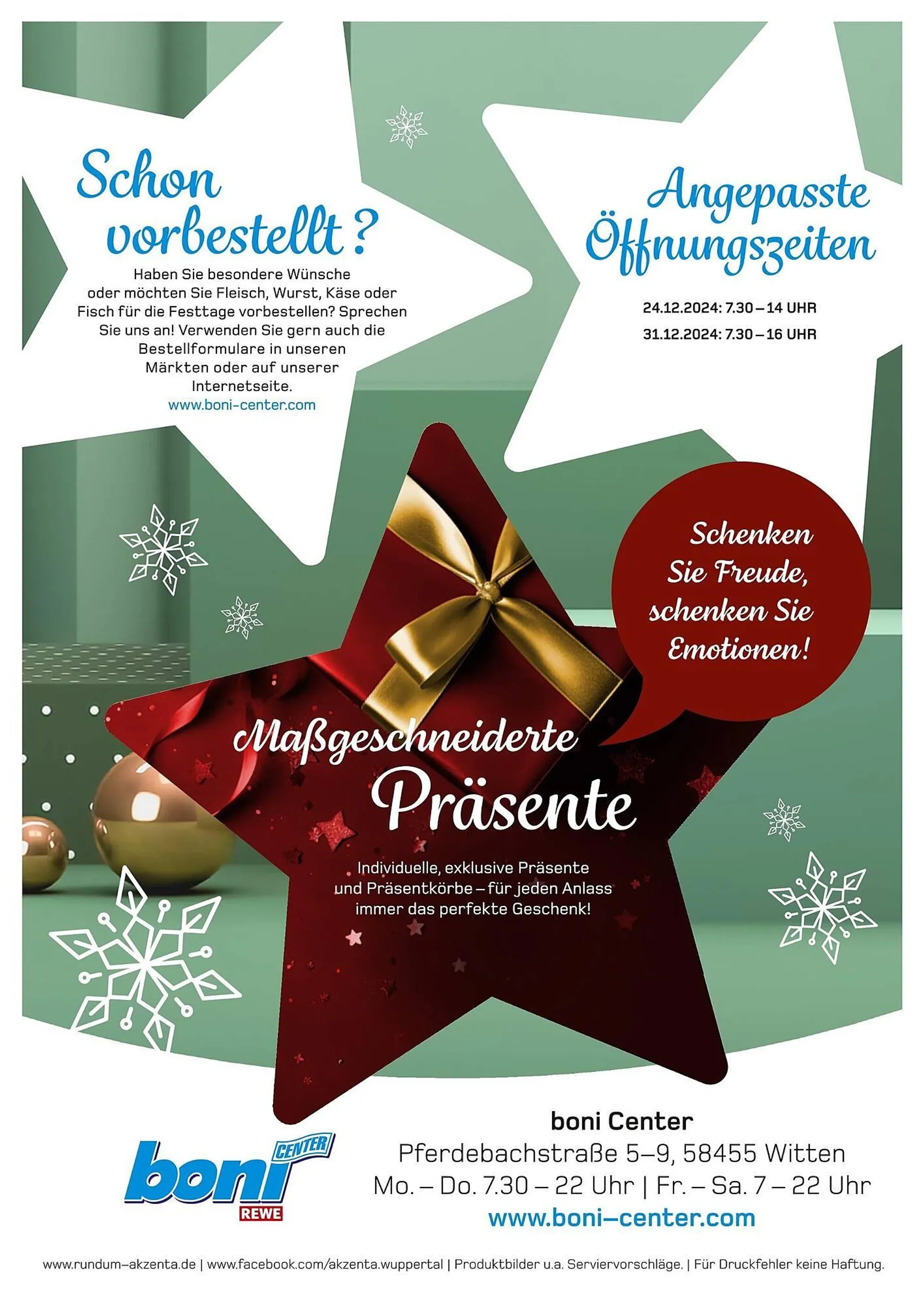 boni Center Prospekt von 16. Dezember bis 21. Dezember 2024 - Prospekt seite 12