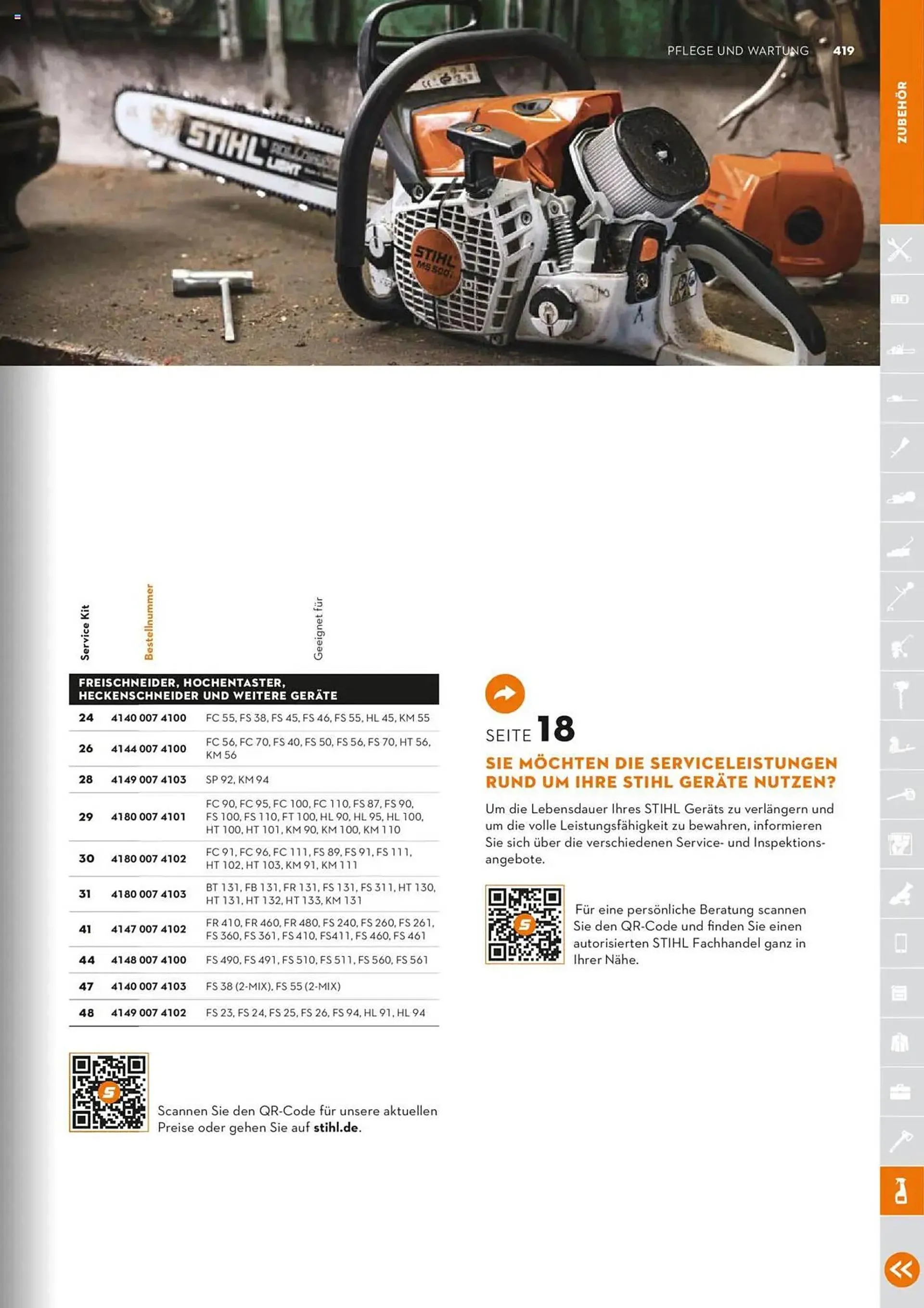 STIHL Prospekt von 1. Januar bis 31. Dezember 2025 - Prospekt seite 419