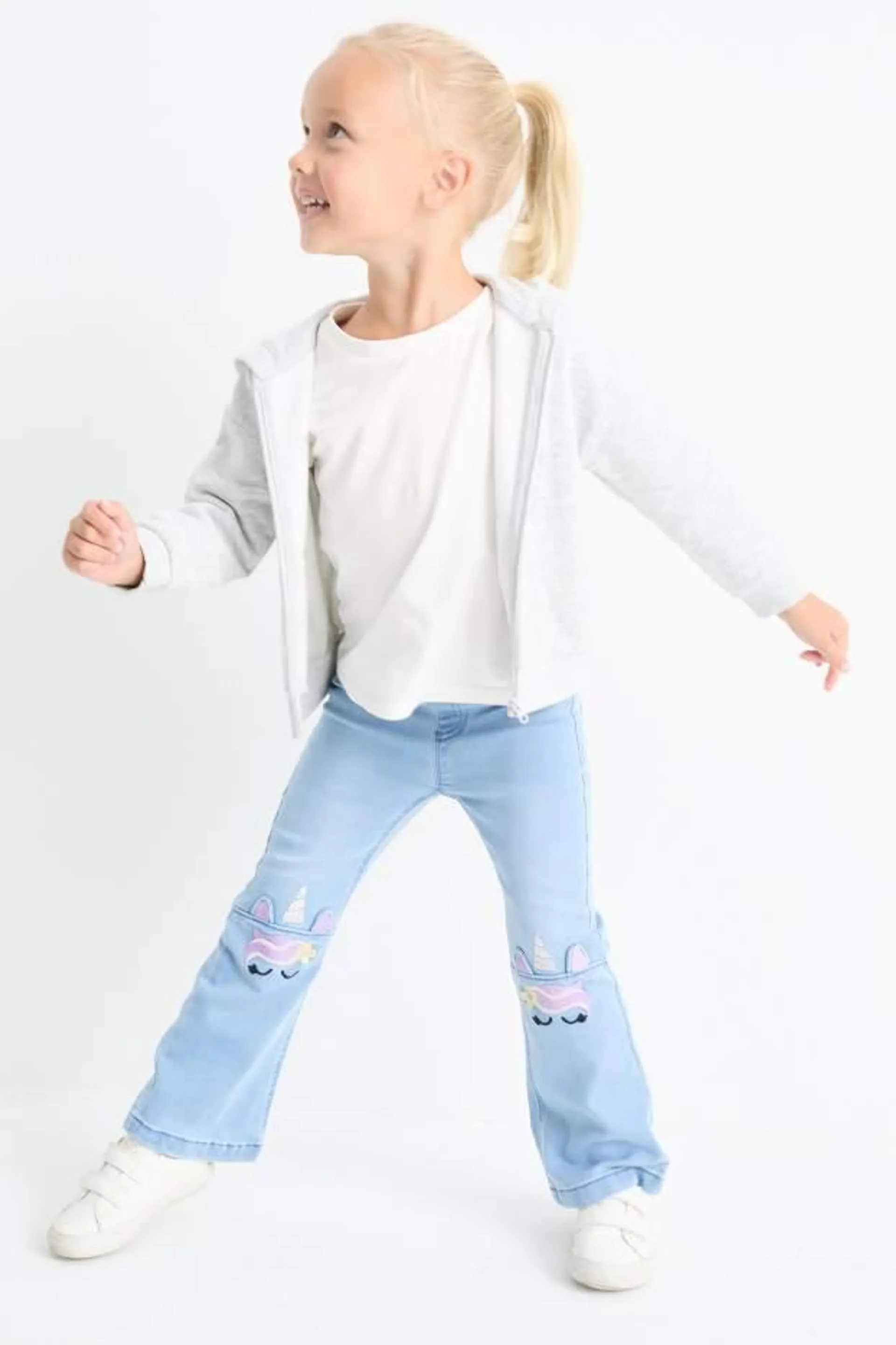 Multipack of 2 - unicorn and heart - flared jeans