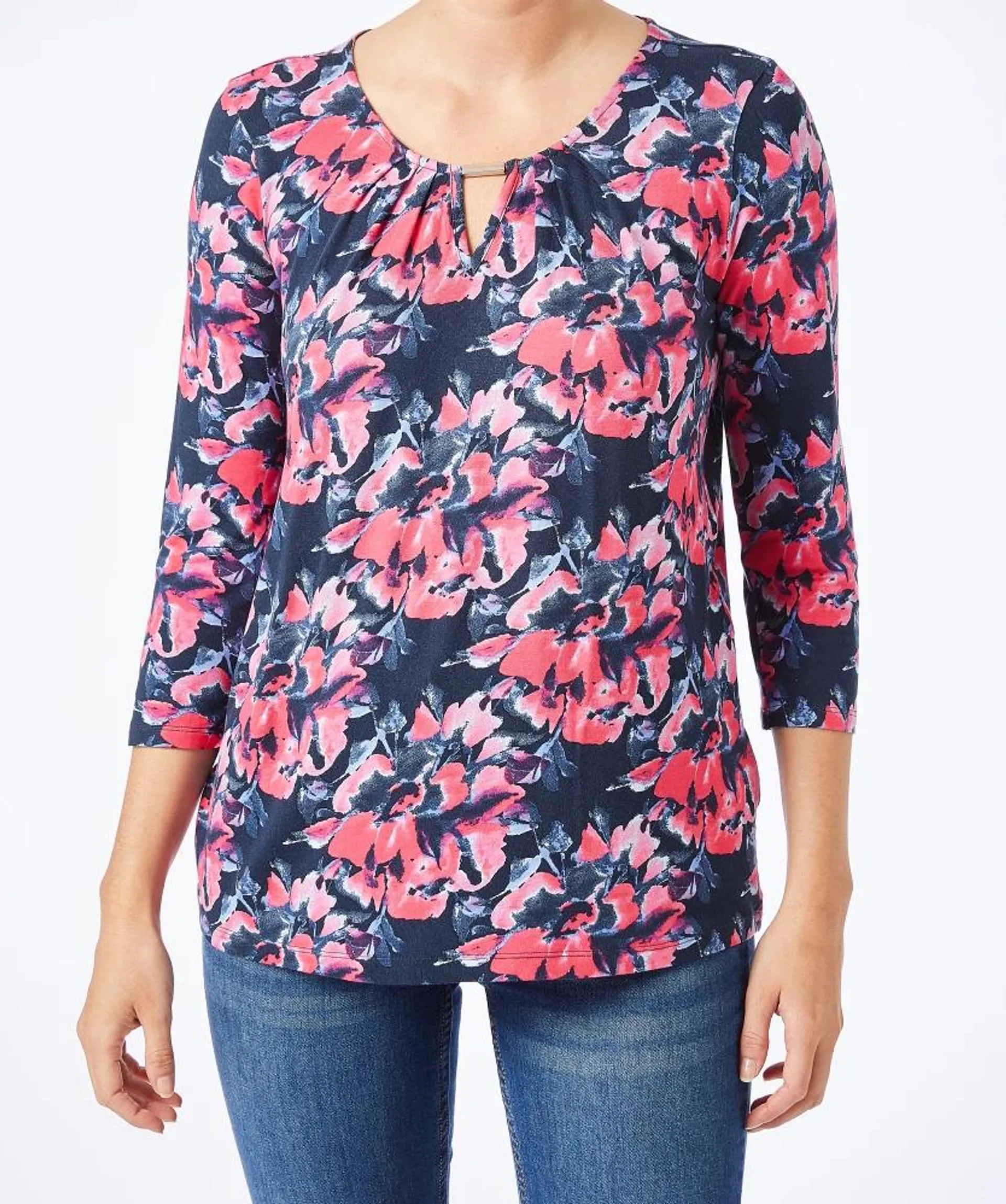 Shirt mit Cut-out Janina, 3/4-Arm