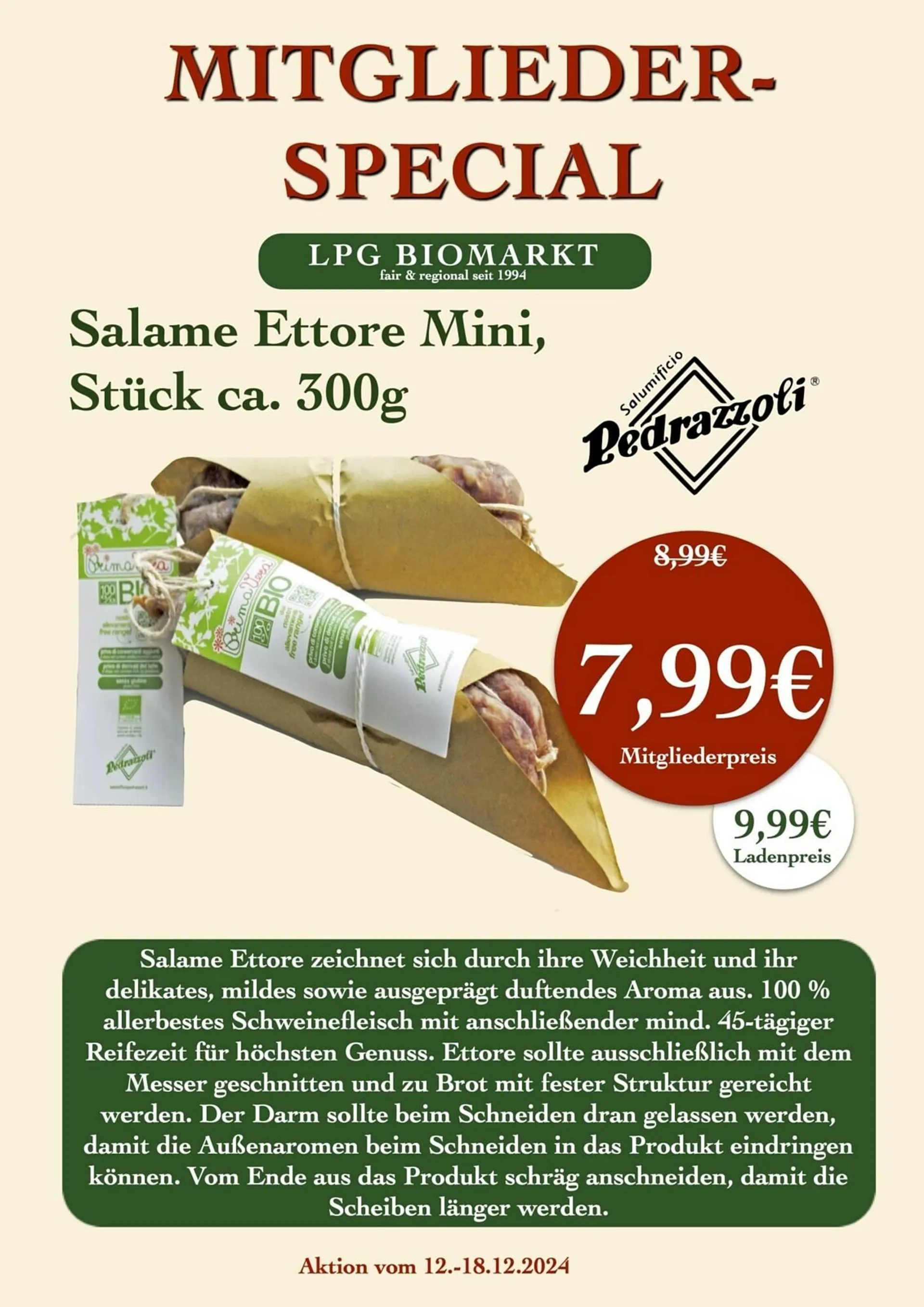 LPG Biomarkt Prospekt von 12. Dezember bis 18. Dezember 2024 - Prospekt seite 8