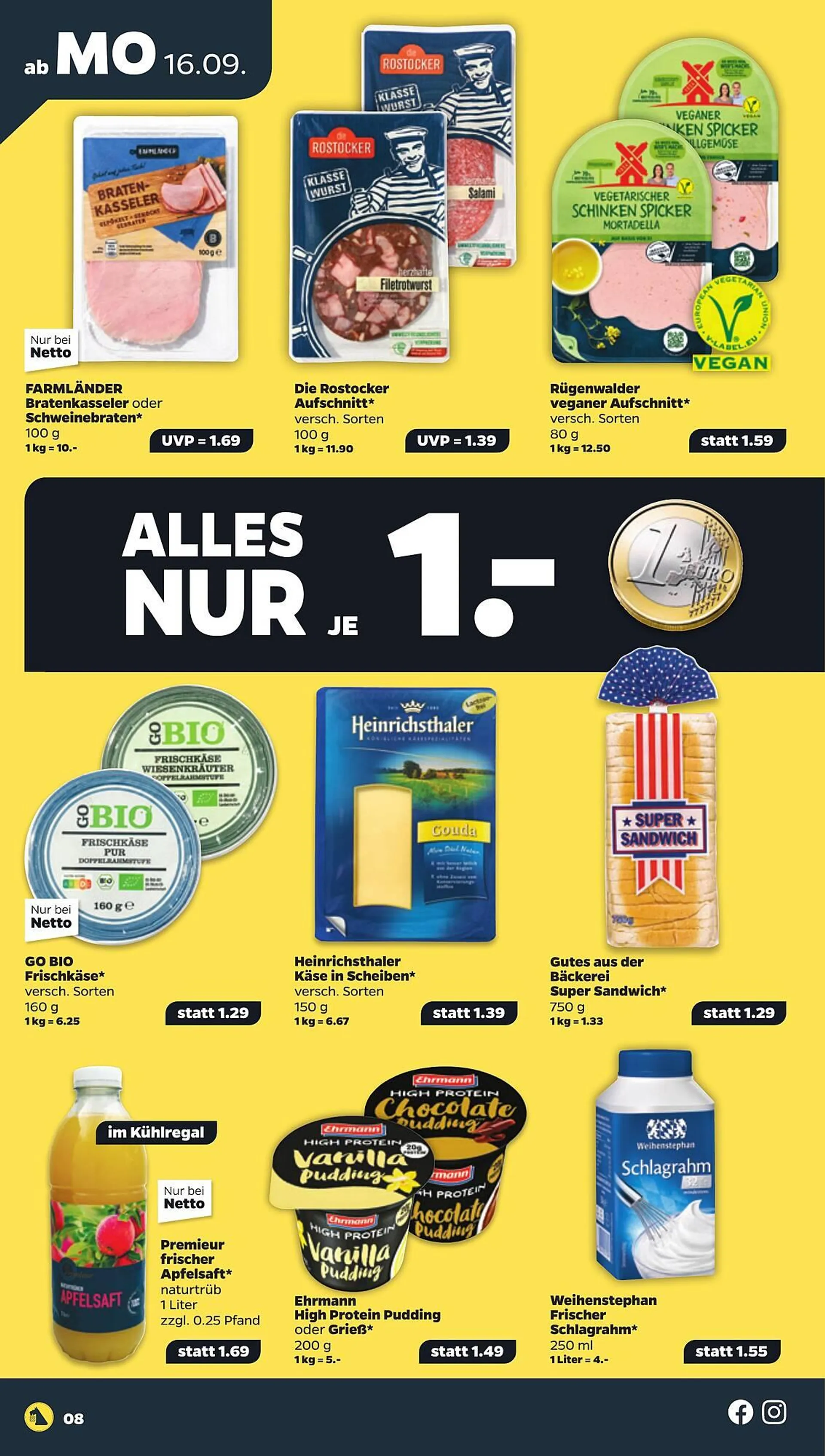 NETTO Prospekt von 16. September bis 21. September 2024 - Prospekt seite 8