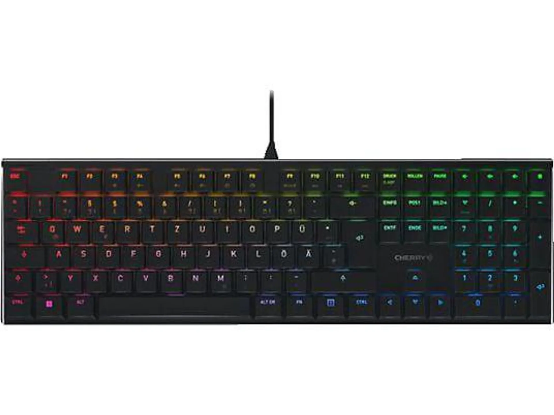 CHERRY MX 10.0N RGB, Tastatur, Standard, Cherry MX Low Profile, kabelgebunden, Schwarz