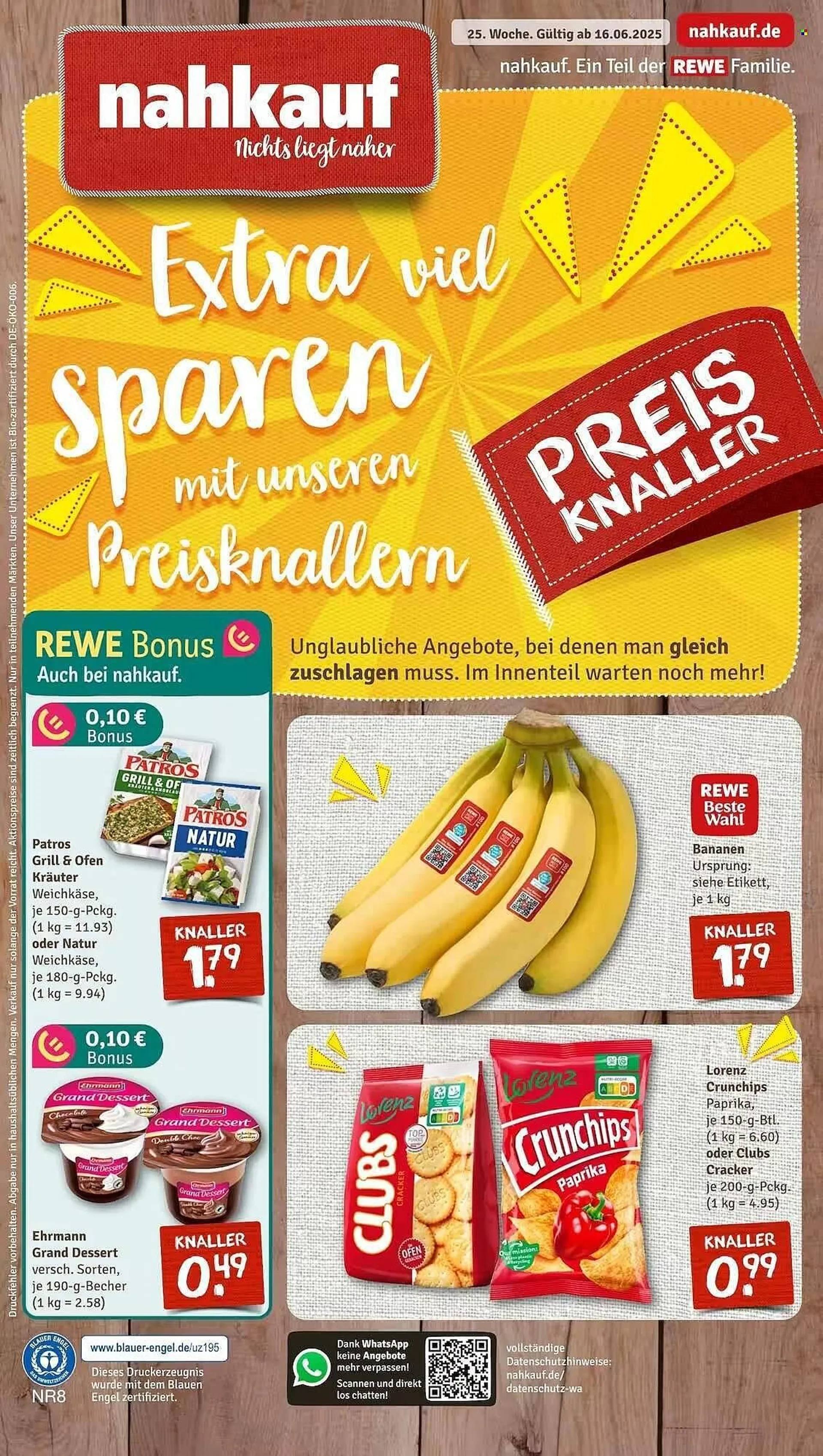nahkauf Prospekt von 16. Juni bis 21. Juni 2025 - Prospekt seite 1