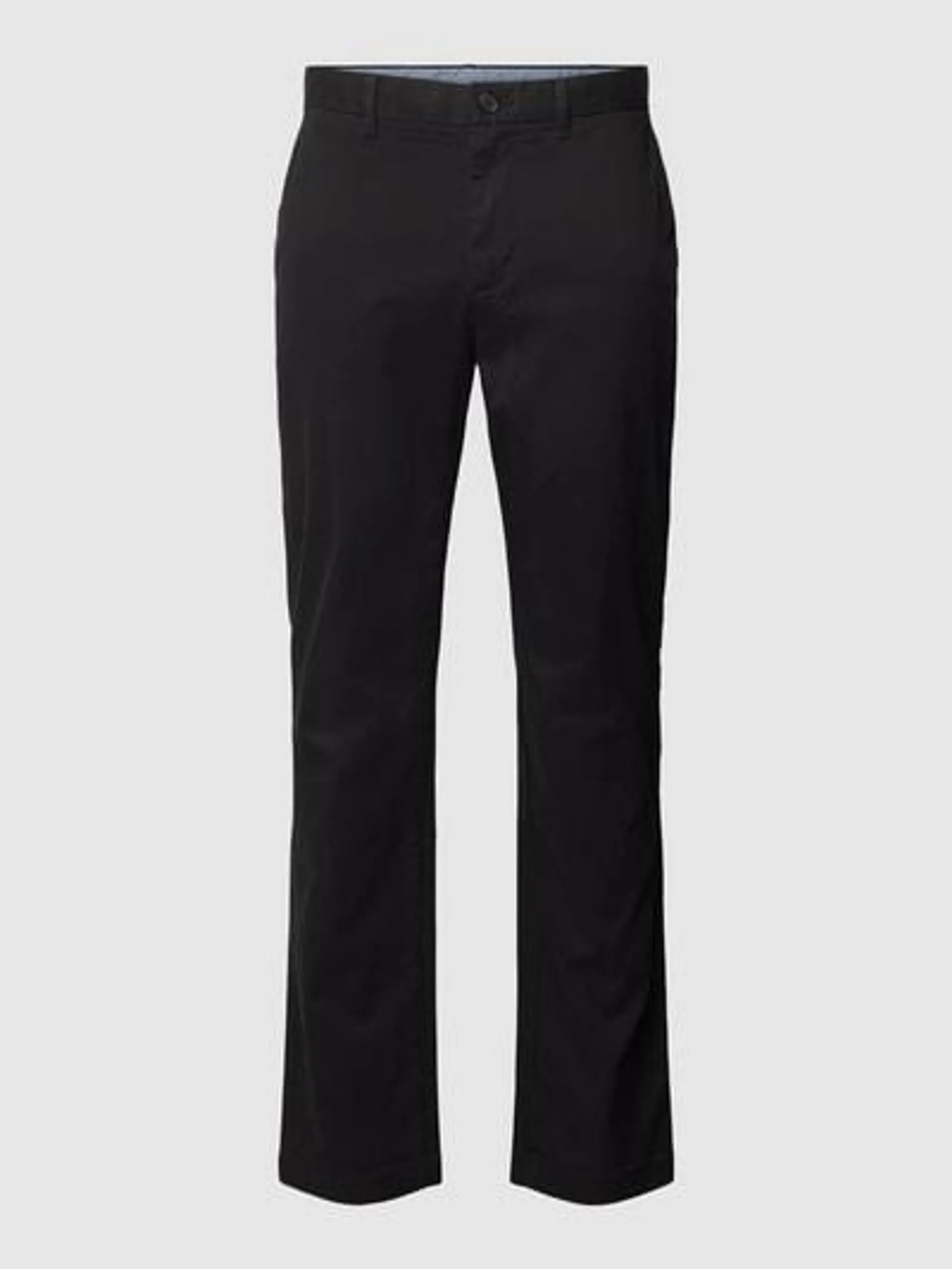 Chino in unifarbenem Design Modell 'DENTON' in black