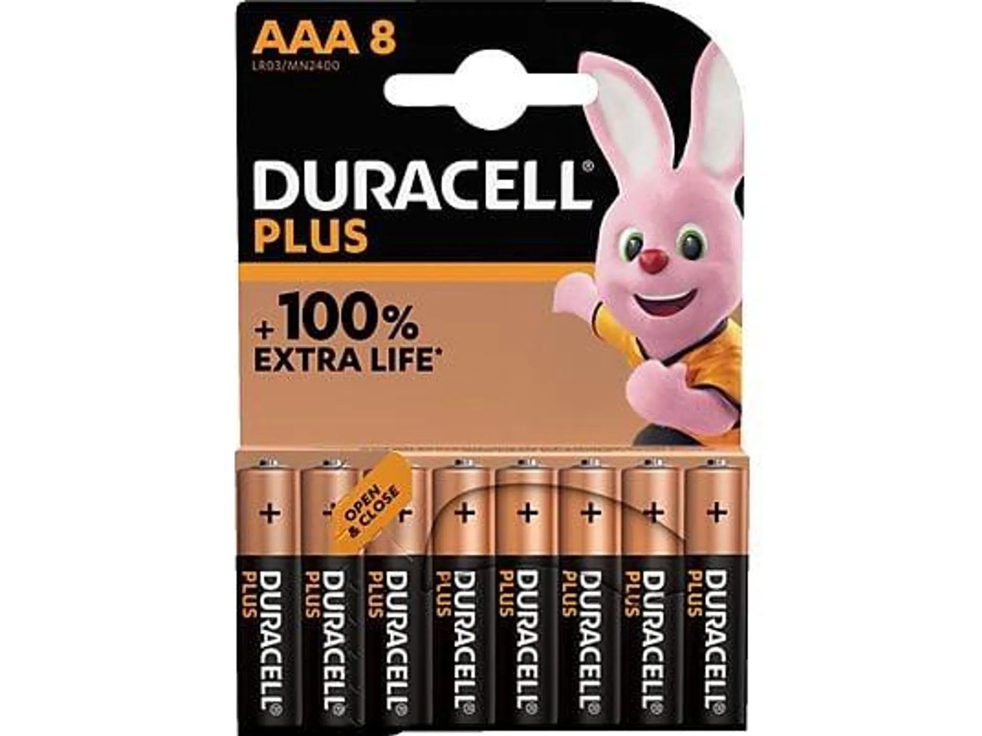 DURACELL 141179 AAA Batterie, Alkaline, 1.5V Volt 8 Stück