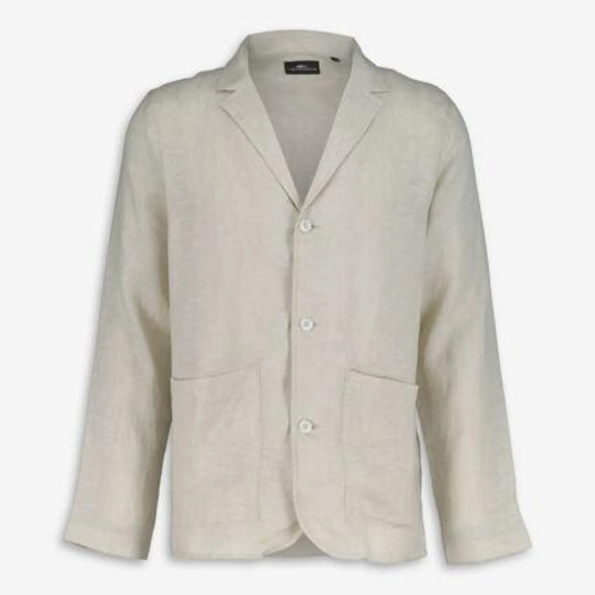 Beigefarbener Blazer aus Leinen