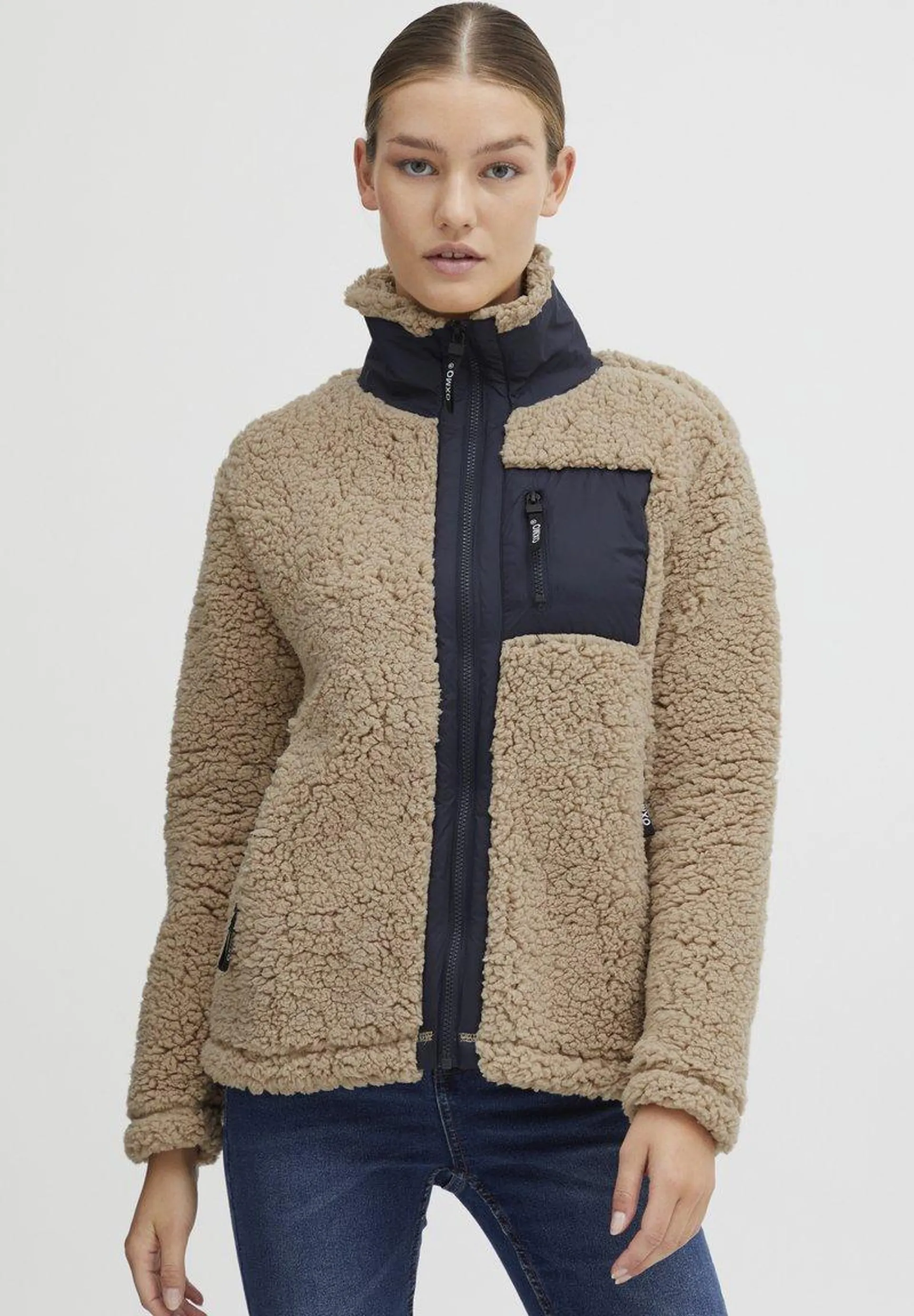 OXELLIN - Fleece jacket - doeskin