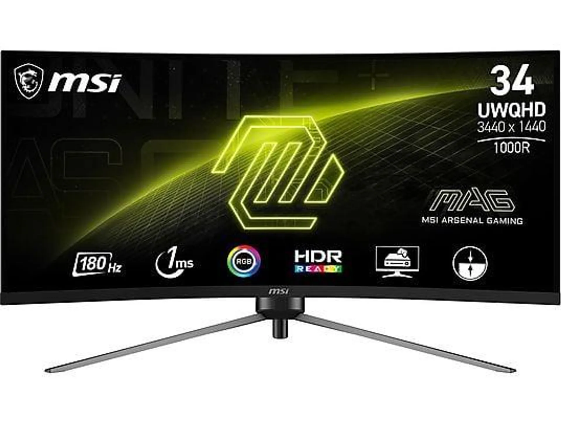 MSI MAG 345CQRDE 34 Zoll 2K UltraWide QHD Monitor (1 ms Reaktionszeit , 180 Hz )