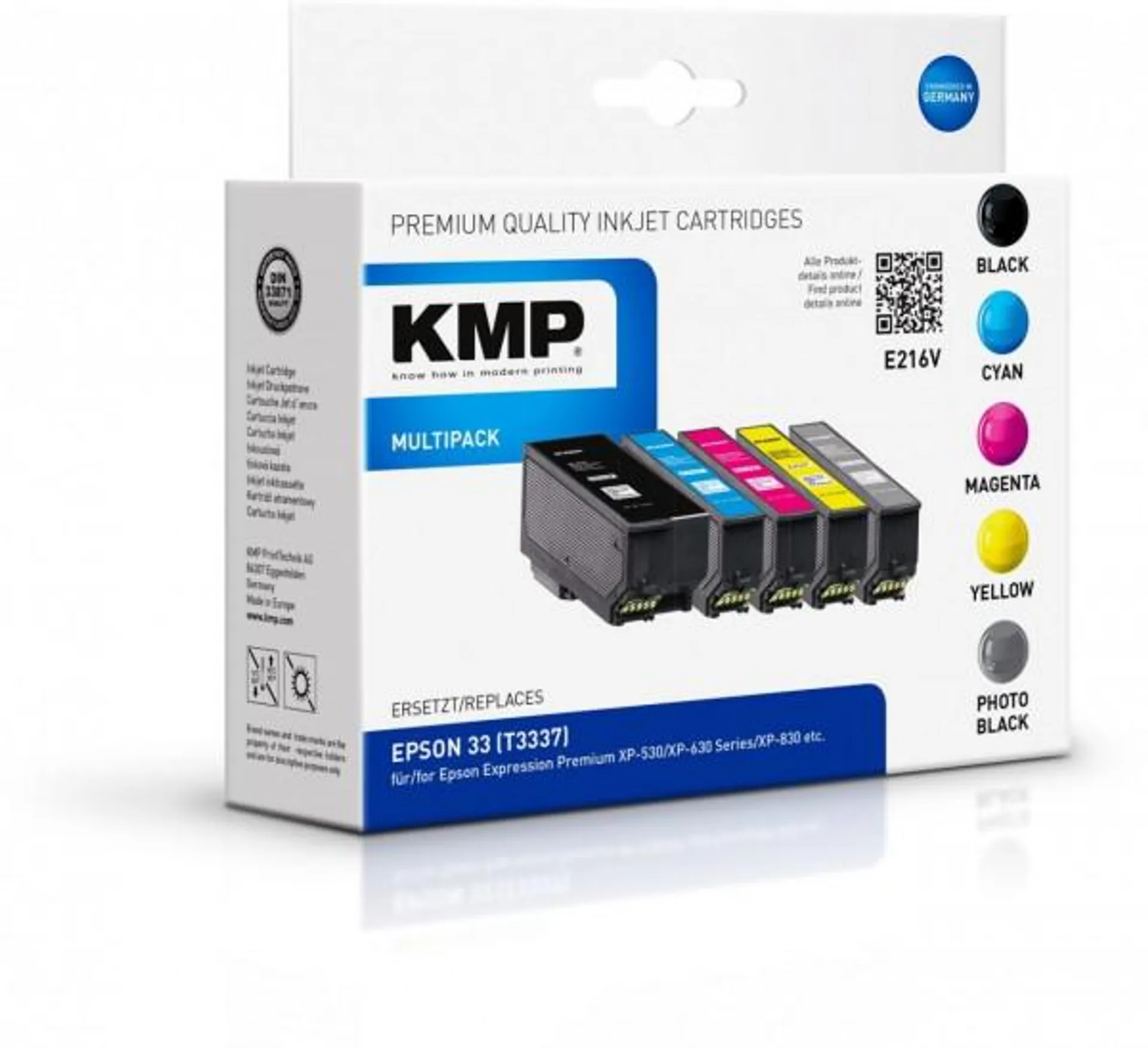 KMP E216V Multipack ersetzt 33 (T3337) 5-farbig