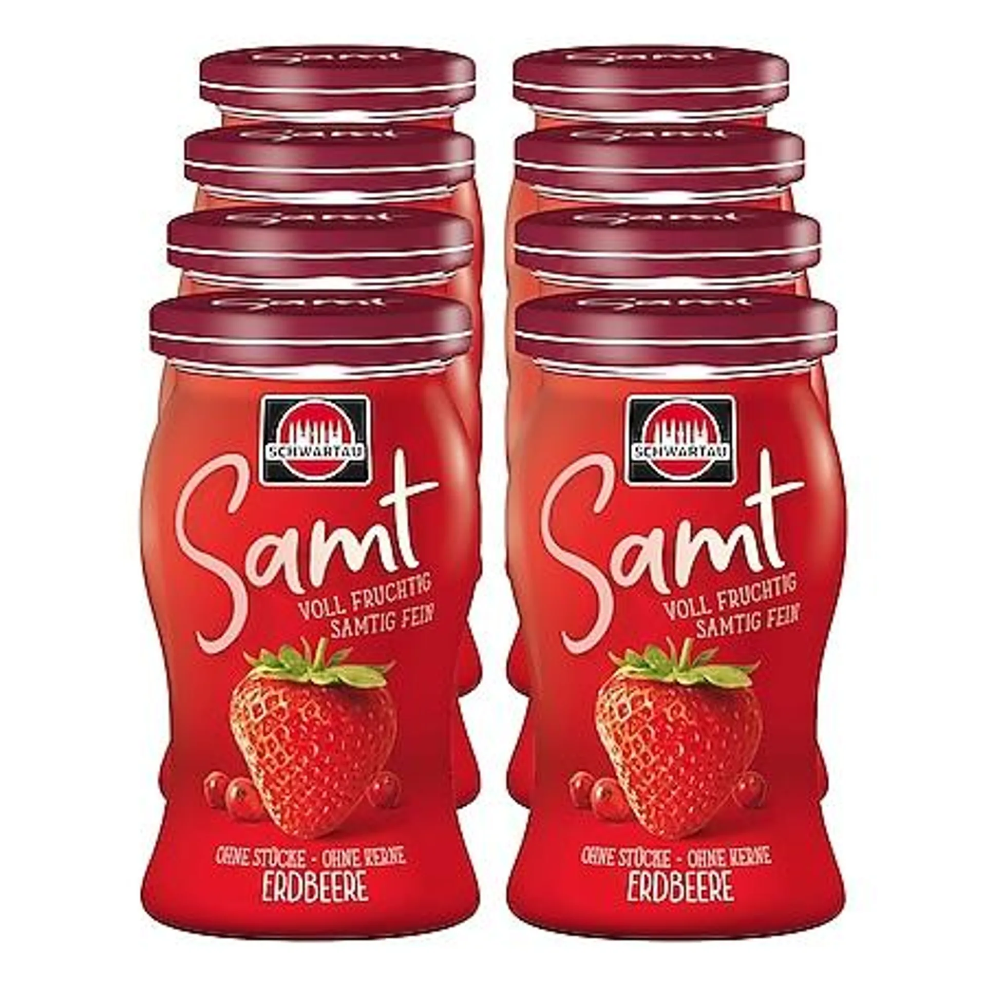 Schwartau Samt Konfitüre Erdbeere 270 g, 8er Pack