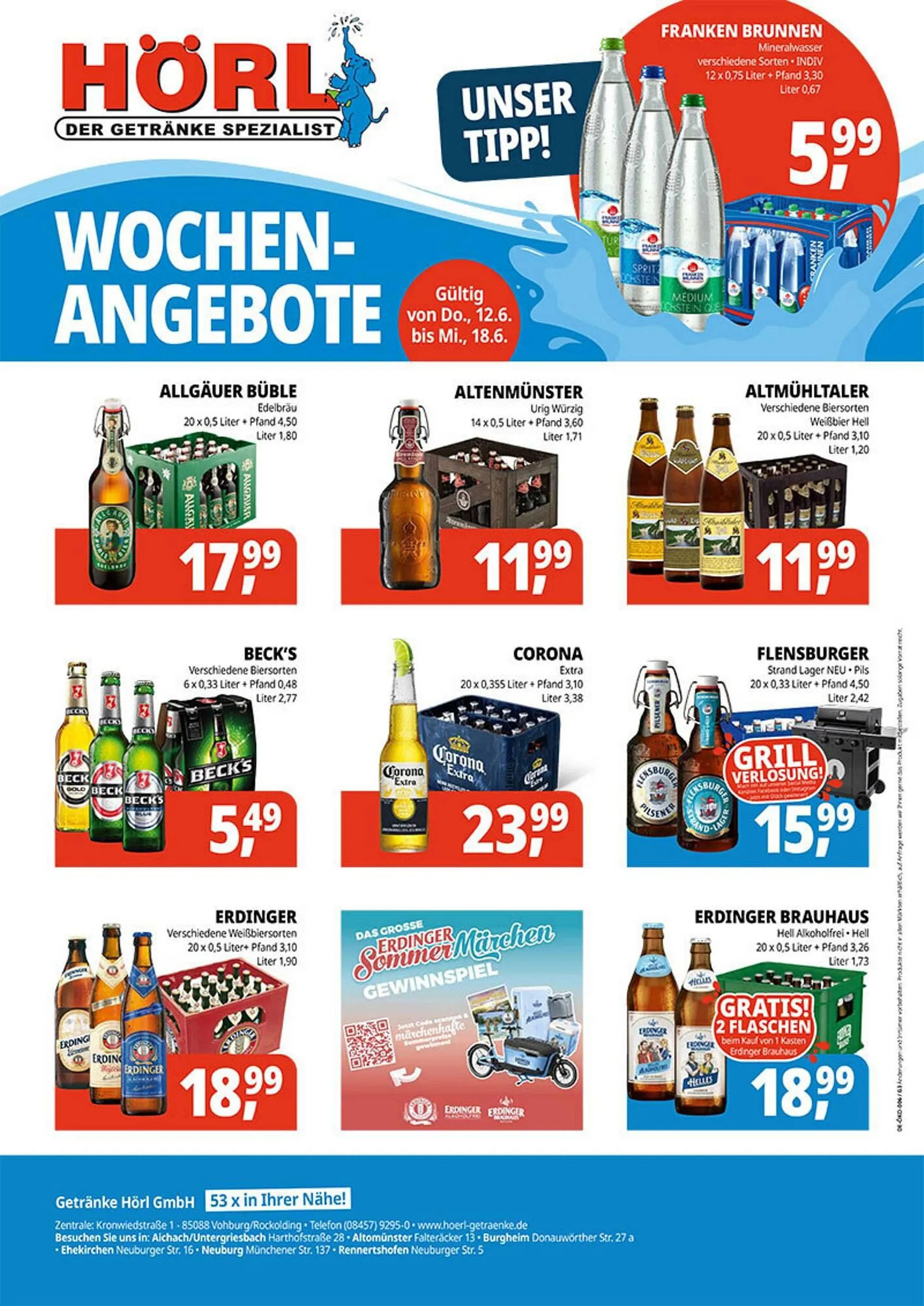 Hörl Getränke Prospekt von 12. Juni bis 18. Juni 2025 - Prospekt seite 1