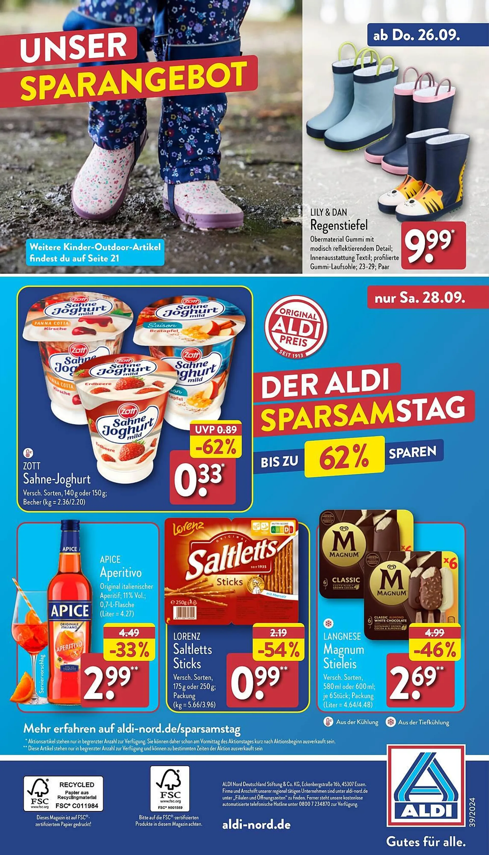 Aldi Nord Prospekt von 23. September bis 28. September 2024 - Prospekt seite 36