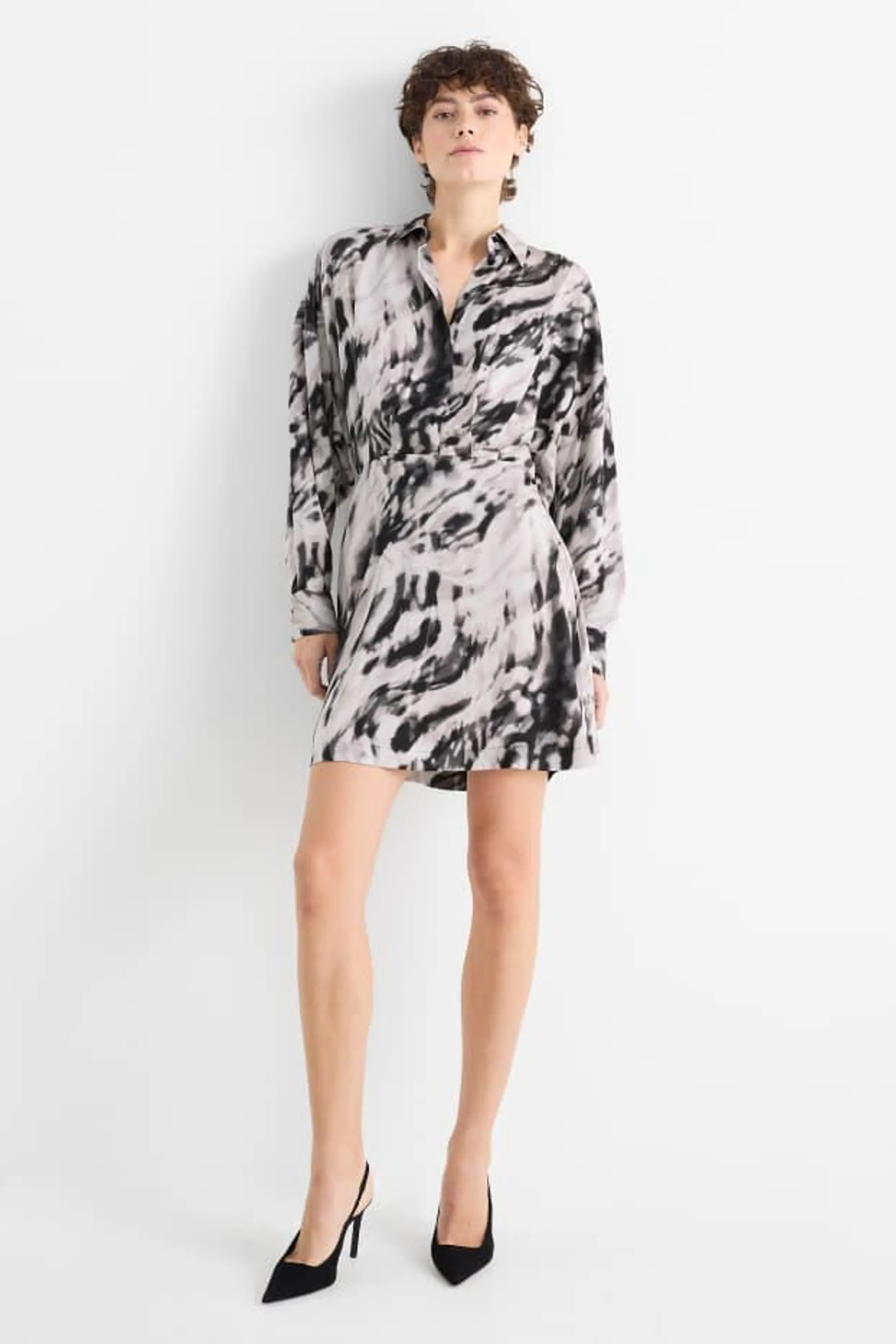 Shirt dress - patterned