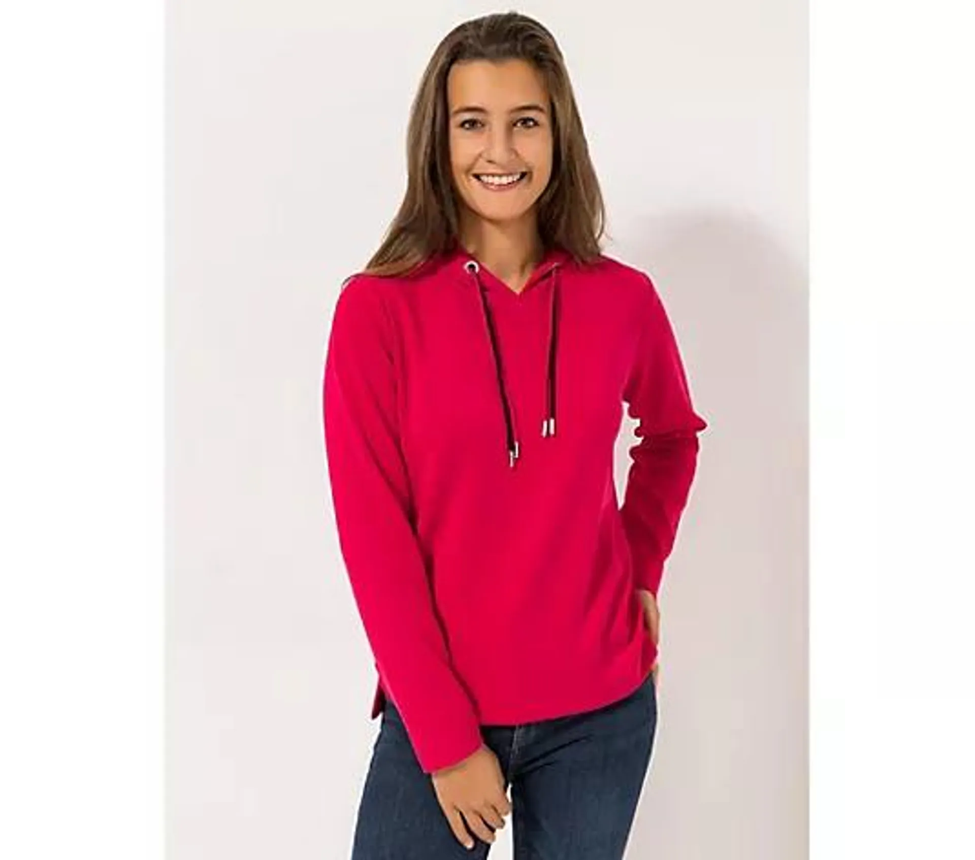 EVA LUTZ Sweatshirt Kapuze Logo-Druck figurumspielend