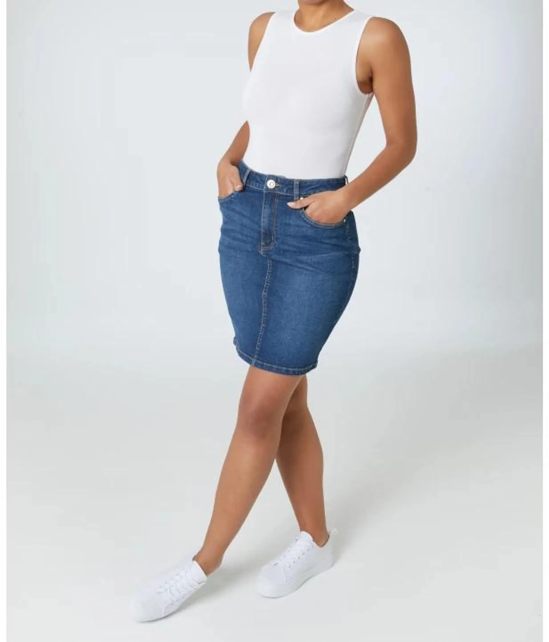 Jeansrock High-Waist