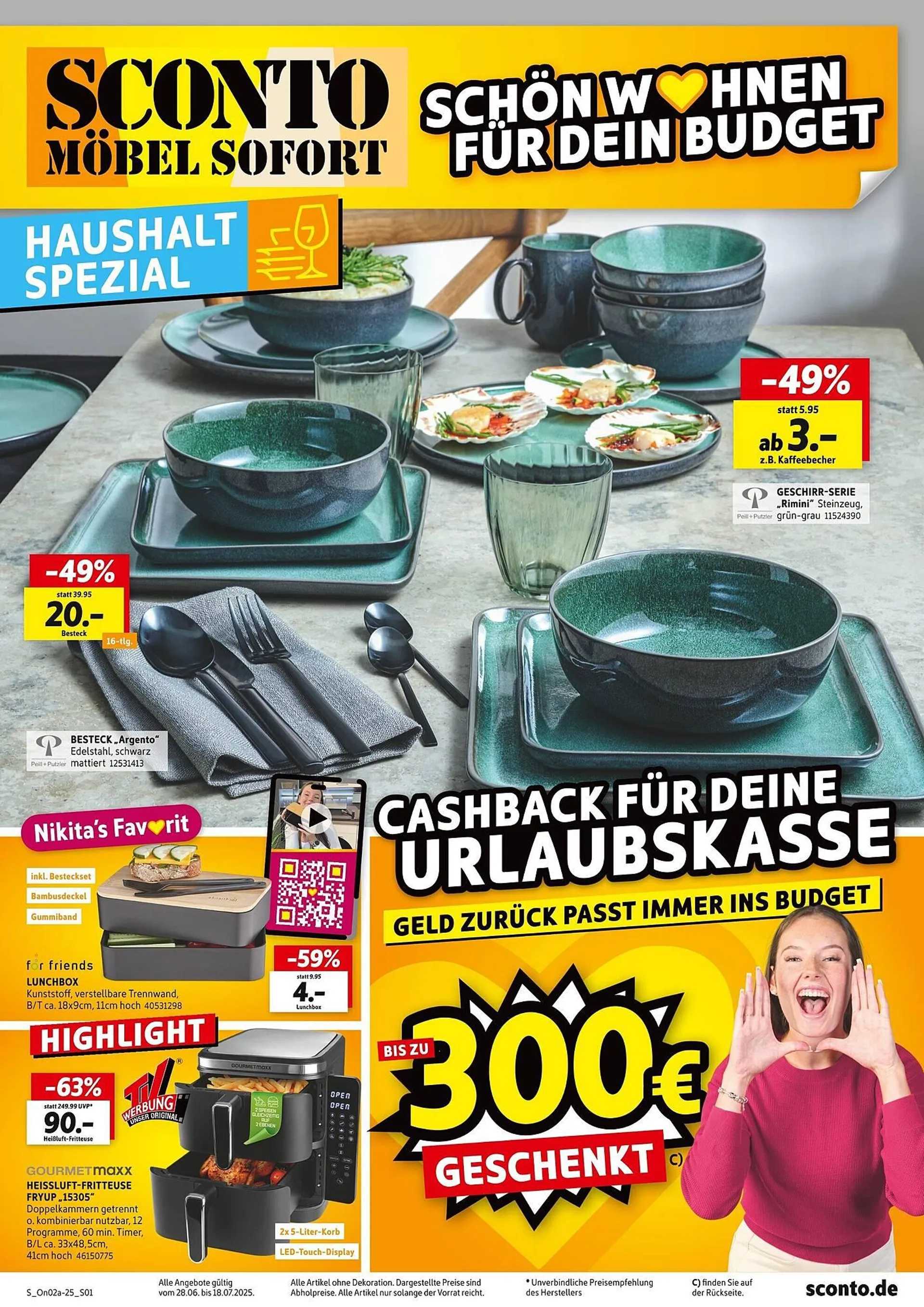SCONTO Prospekt von 28. Juni bis 18. Juli 2025 - Prospekt seite 1