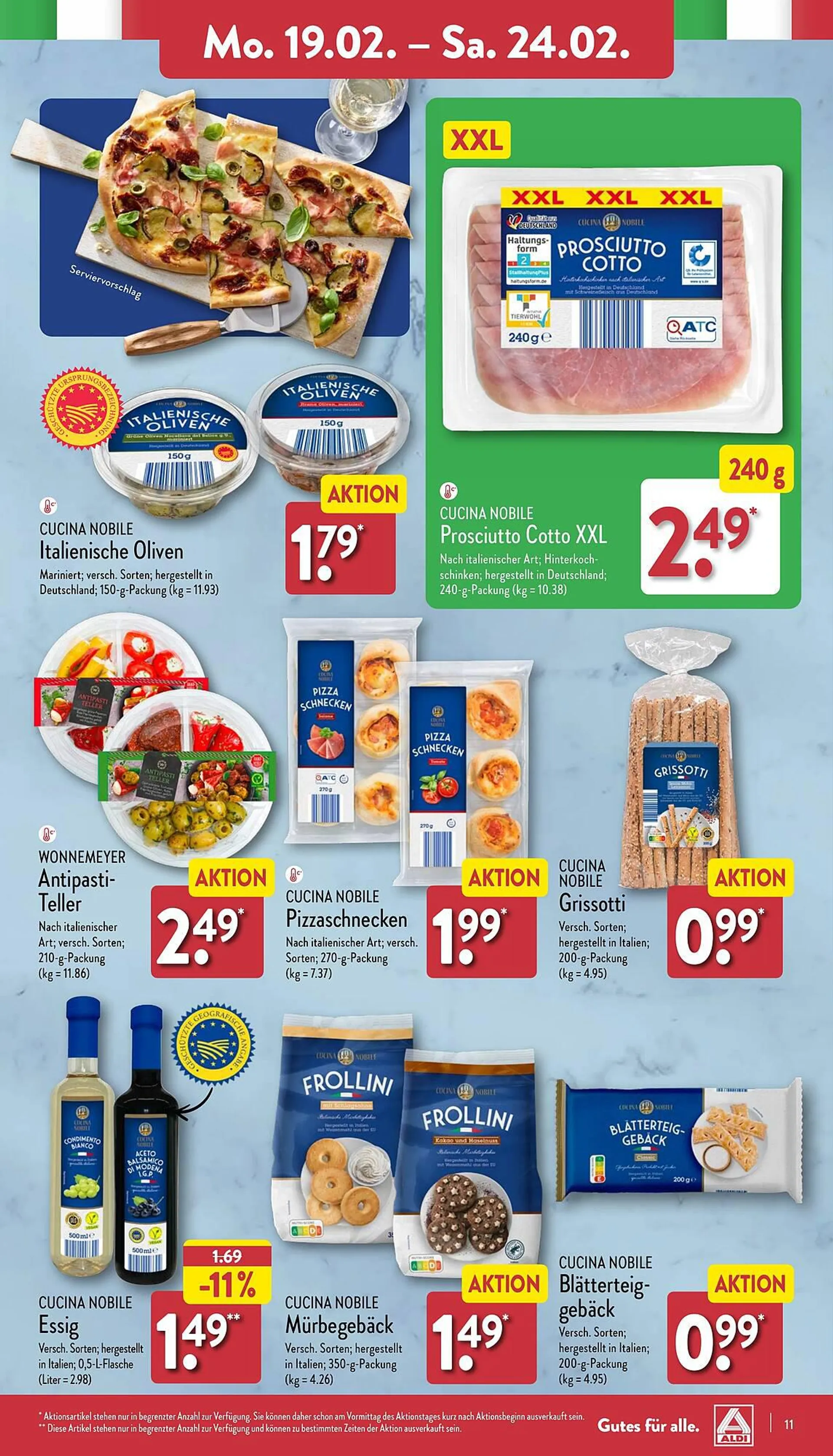 Aldi Nord Prospekt von 19. Februar bis 24. Februar 2024 - Prospekt seite 11