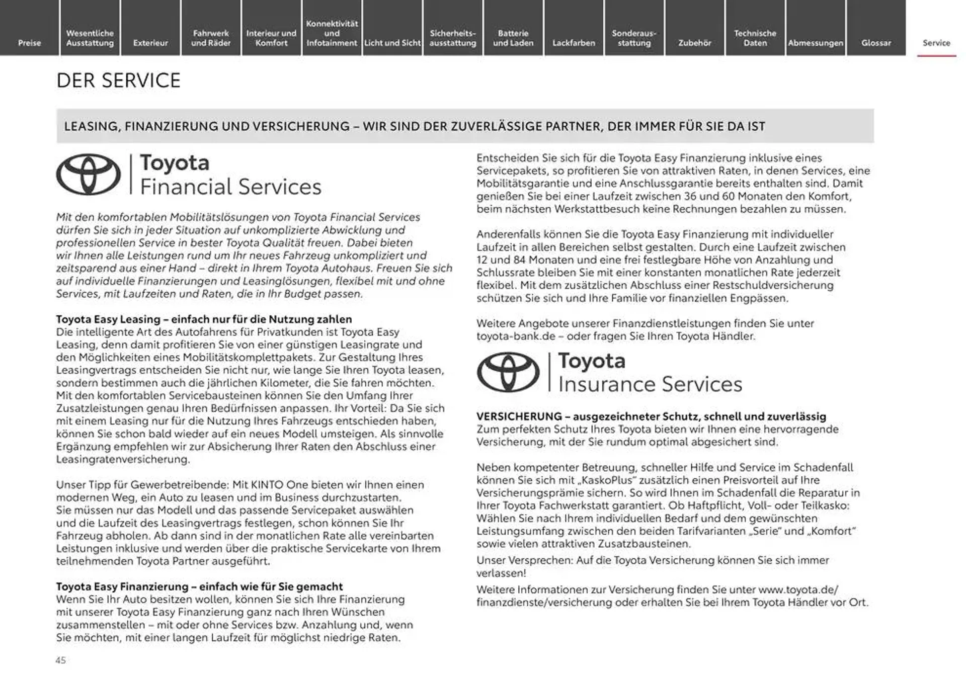 Toyota flugblatt von 10. Januar bis 10. Januar 2026 - Prospekt seite 45