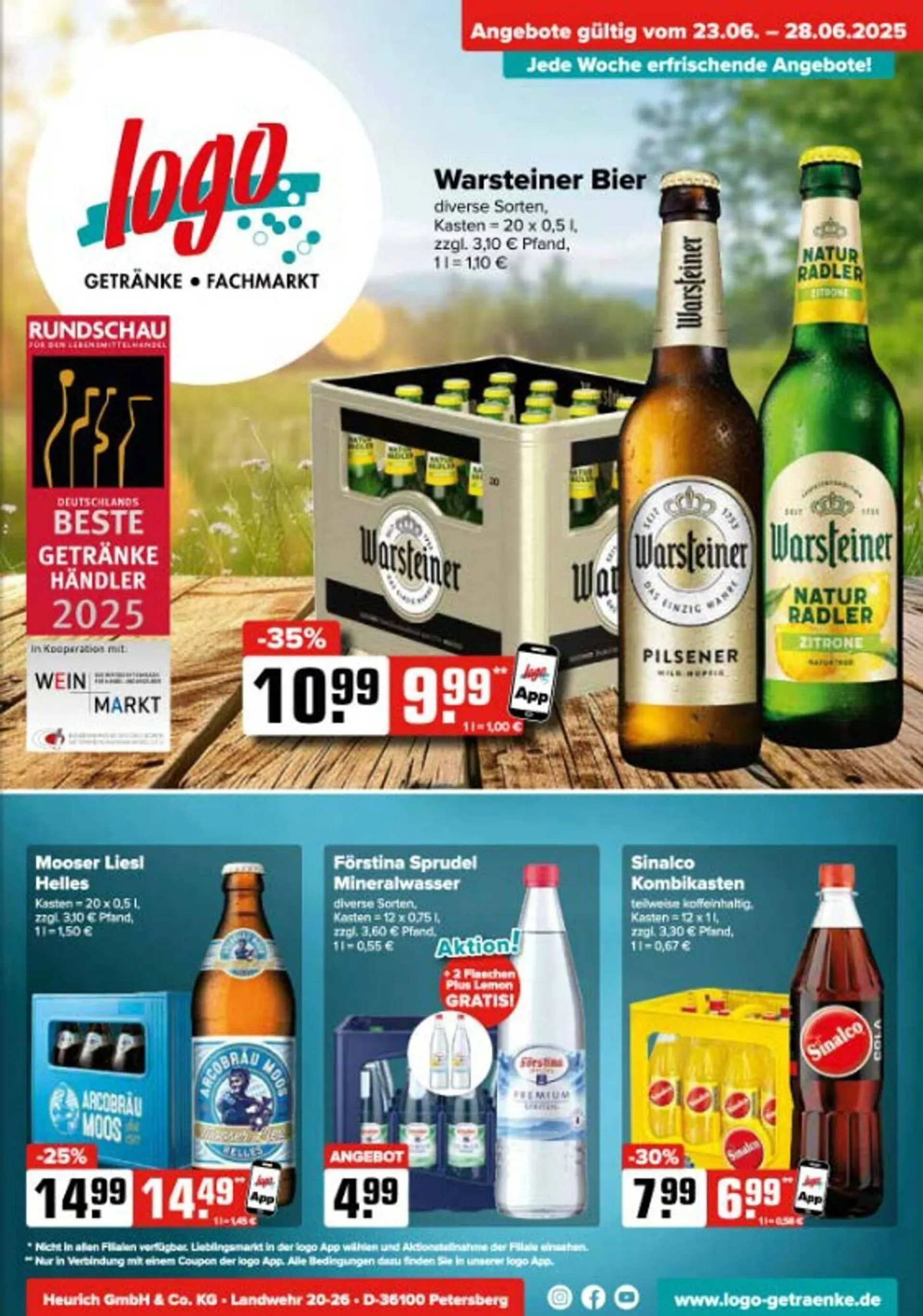 Logo Getränkemarkt Prospekt von 24. Juni bis 28. Juni 2025 - Prospekt seite 1