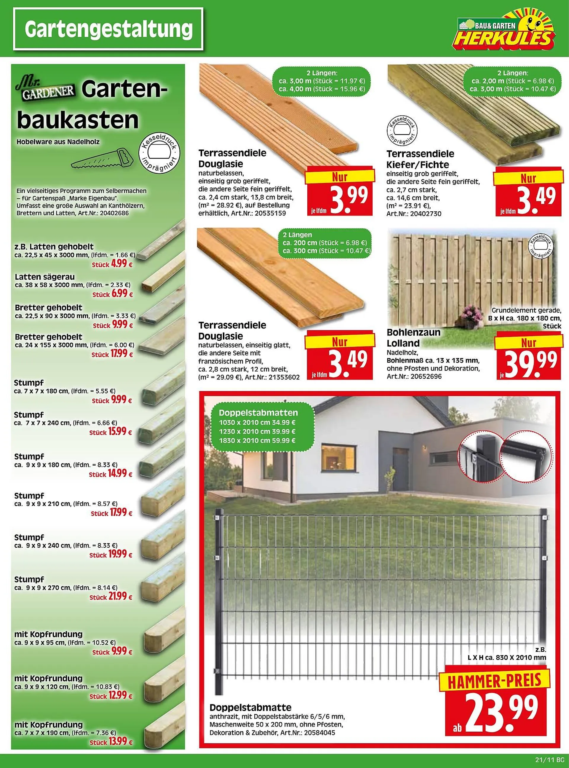 Herkules Baumarkt Prospekt von 19. Mai bis 26. Mai 2025 - Prospekt seite 11