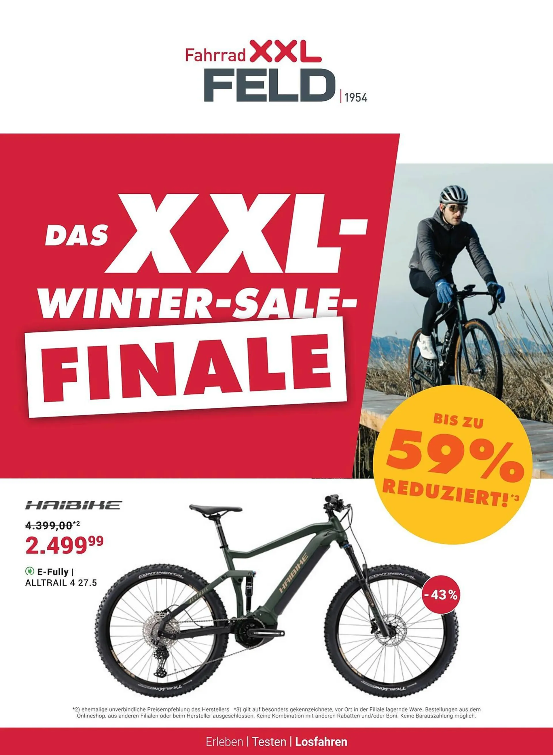 Fahrrad XXL Prospekt von 21. Januar bis 25. Februar 2025 - Prospekt seite 1