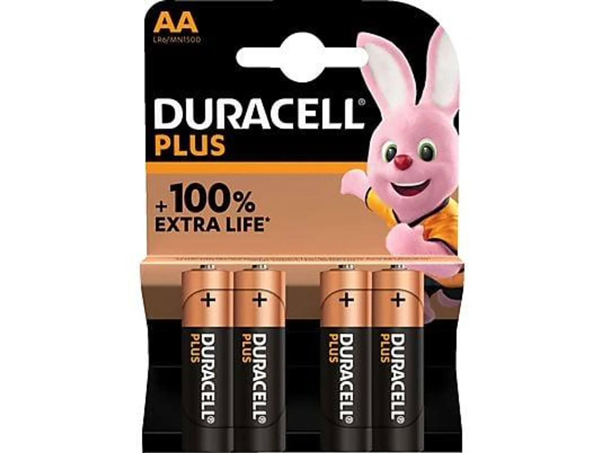 DURACELL 140851 AA Batterie, Alkaline, 1.5 Volt 4 Stück