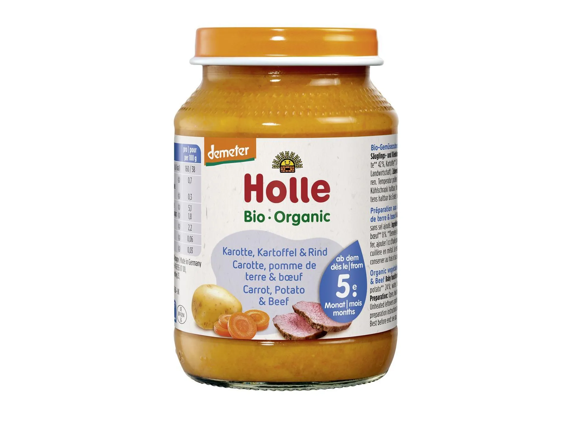 Holle Karotte Kartoffel & Rind 190g