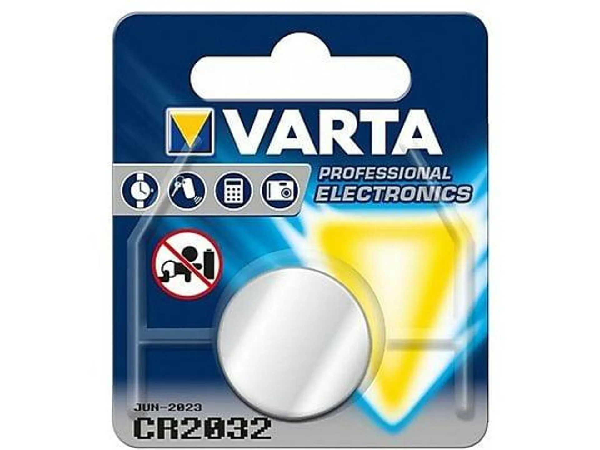 VARTA Batterie Varta CR-2032 3 V Silberfarben Mando Distancia Knopfzelle, 3 Volt, 230 Milliampere-Stunden