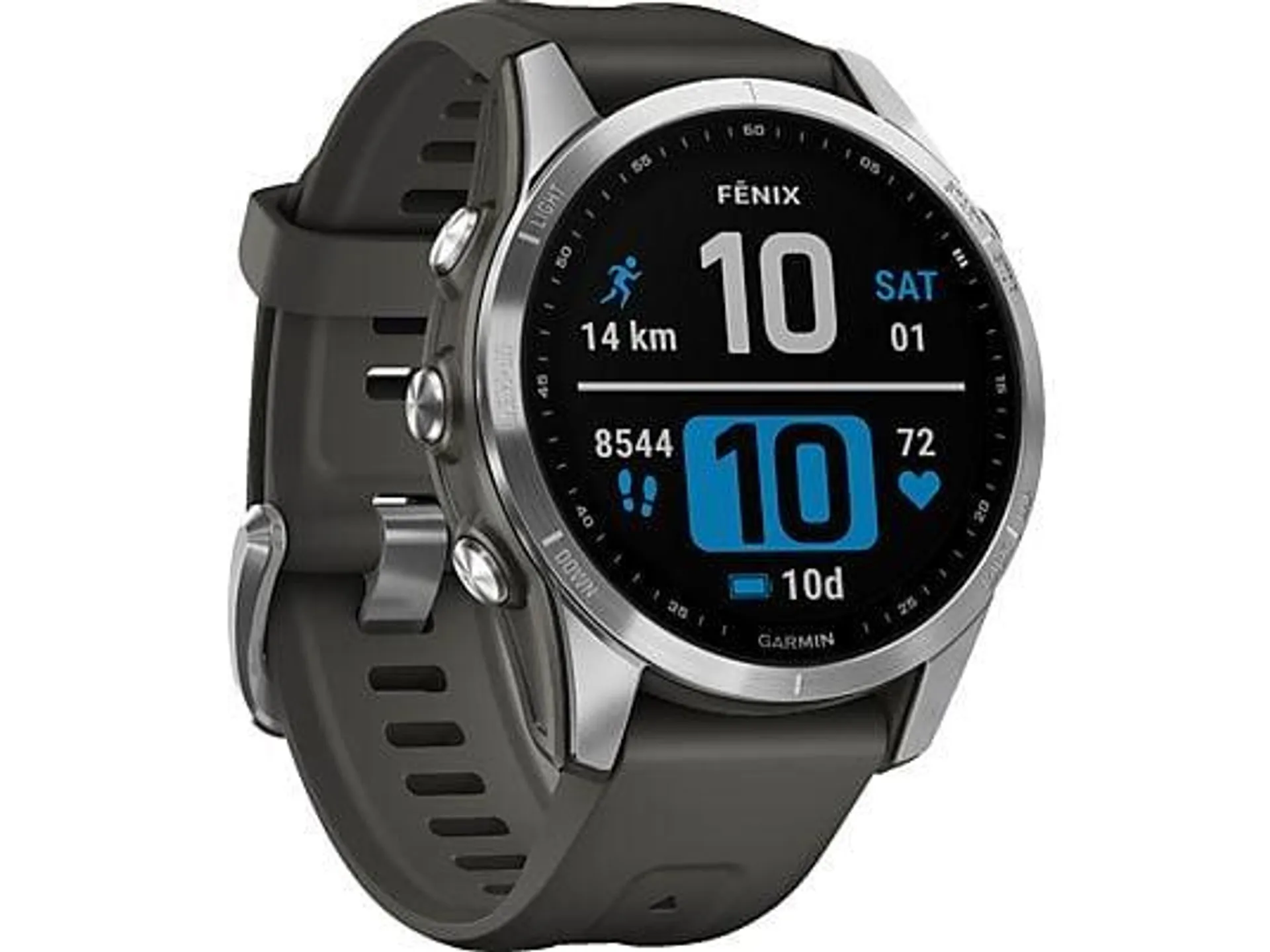 GARMIN Fenix 7S Smartwatch Edelstahl Silikon, 108-182 mm, Graphit