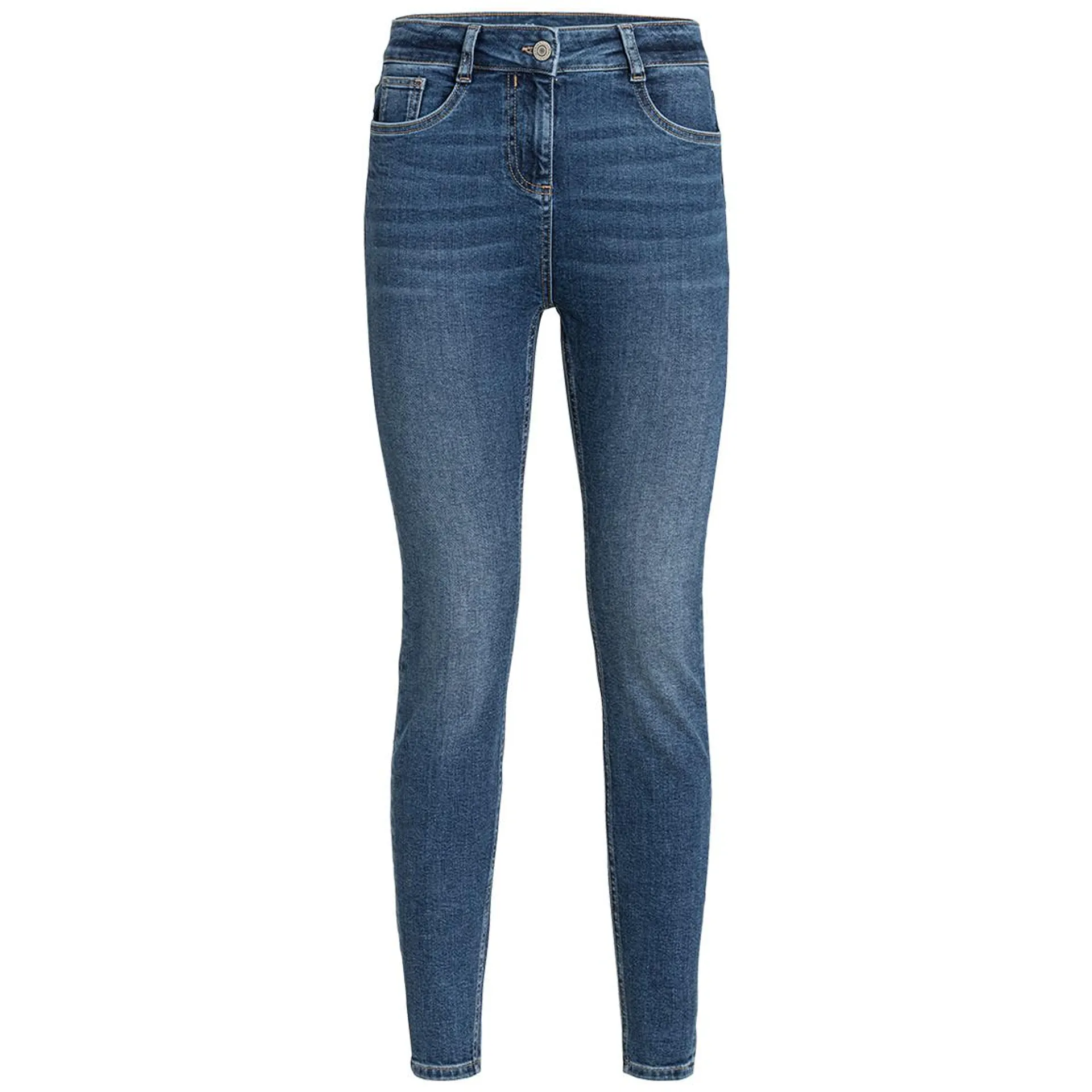 Damen Skinny-Jeans mit Used-Waschung