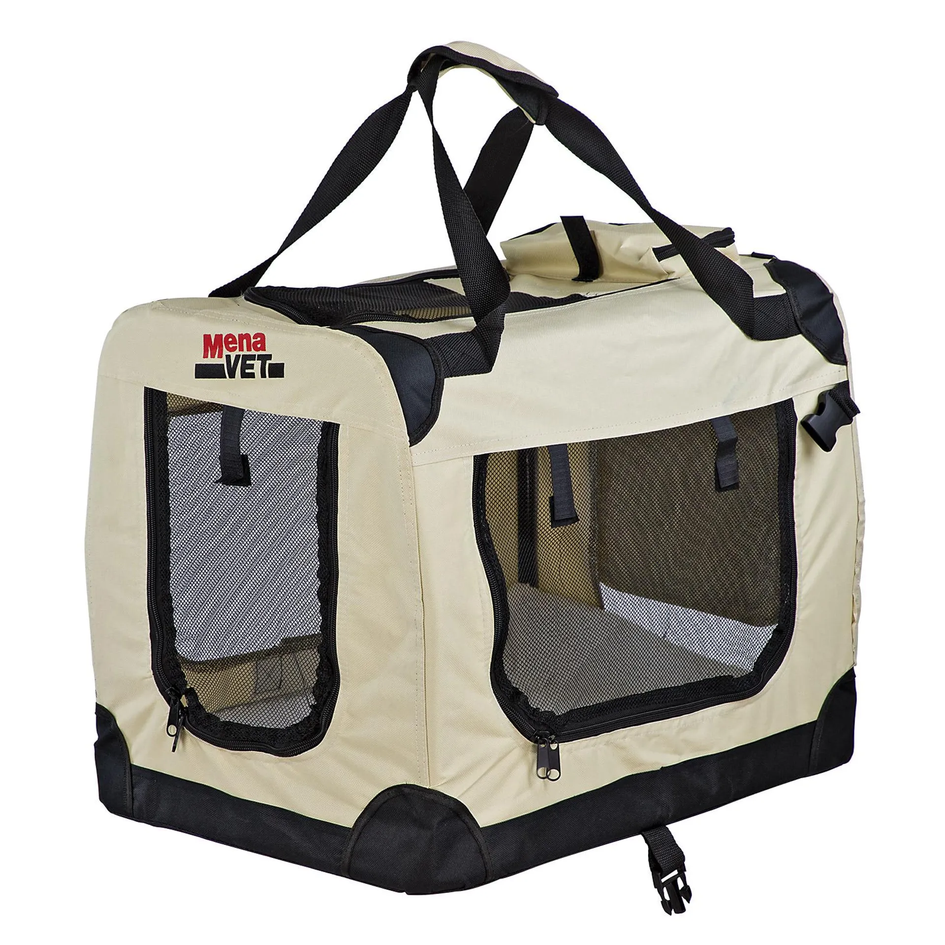 MenaVet Transportbox FELIX faltbar Gr. M beige für Hund Katze