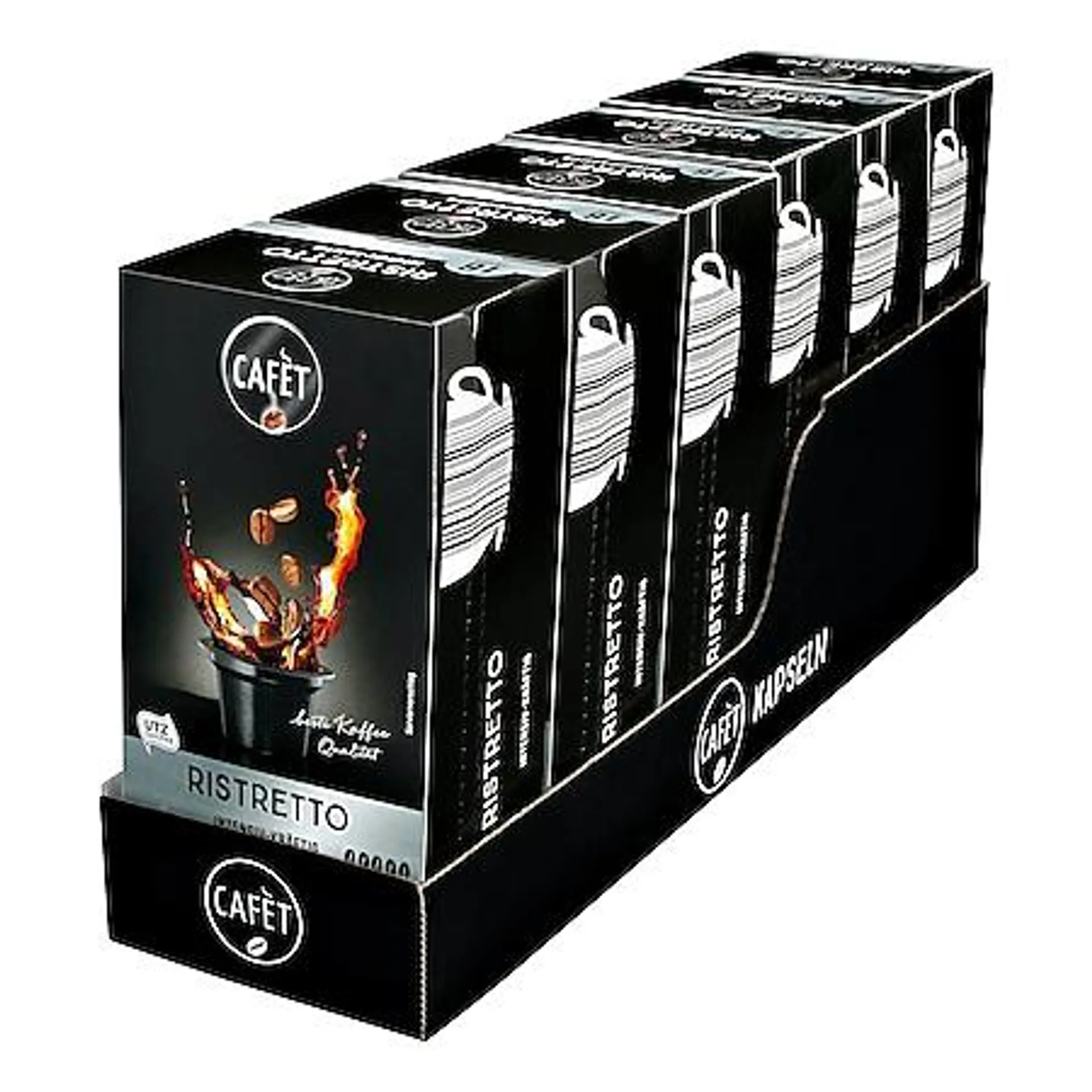 Cafet für Cremesso Ristretto Kaffee 16 Kapseln 88 g, 6er Pack