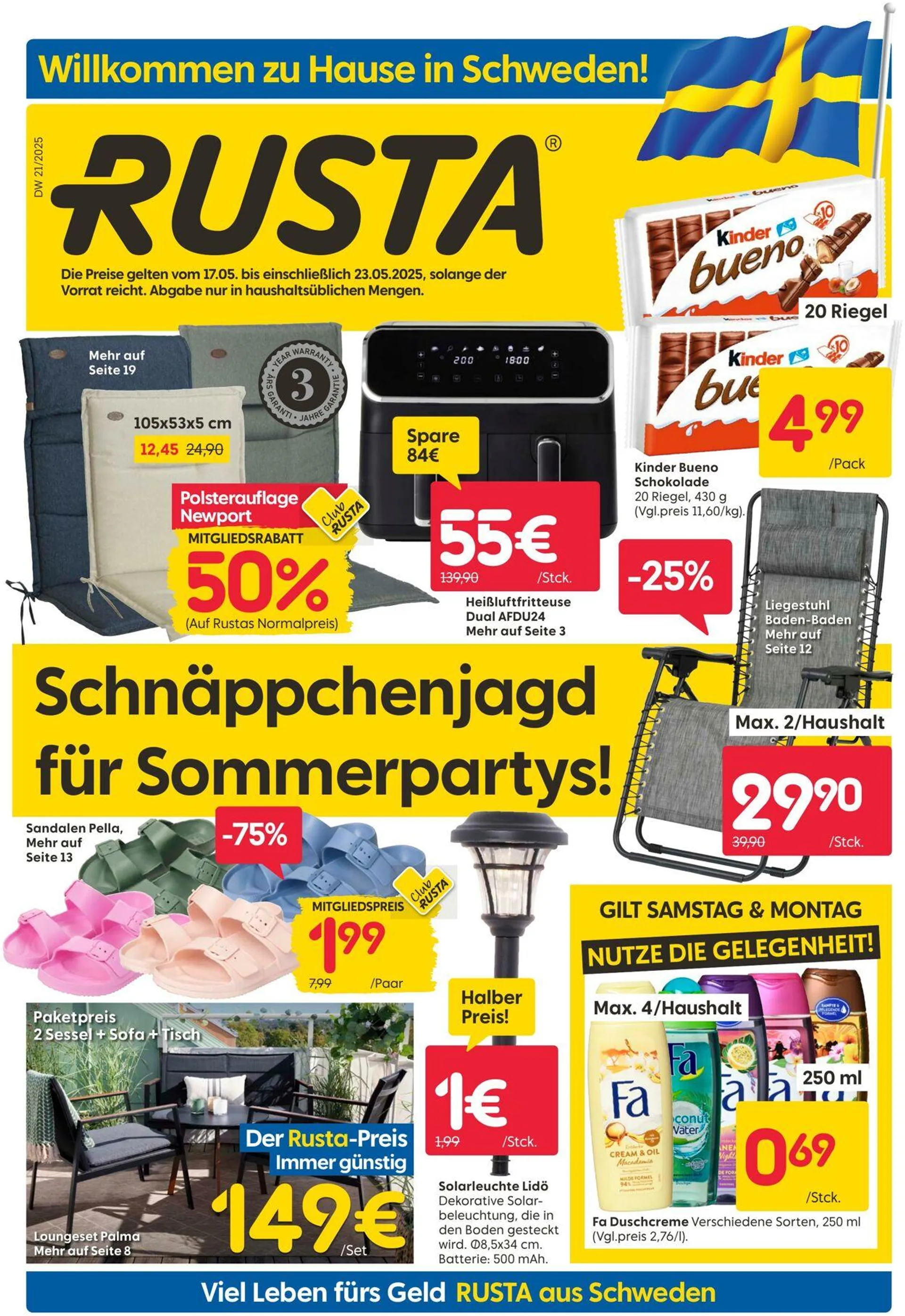 Rusta von 19. Mai bis 2. Juni 2025 - Prospekt seite 1