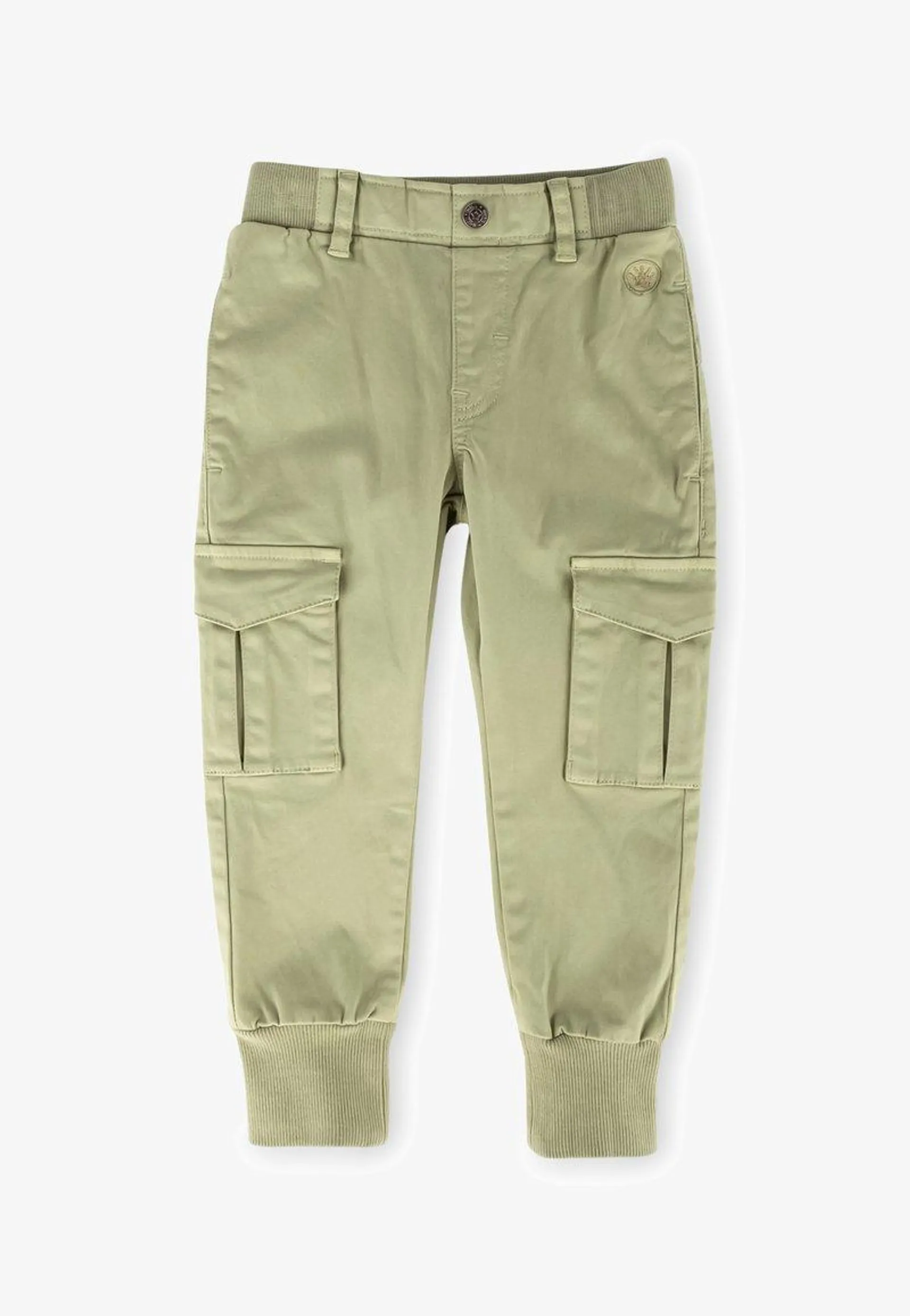 GABARDINE HAPPY CROCODILE - Cargo trousers - grün