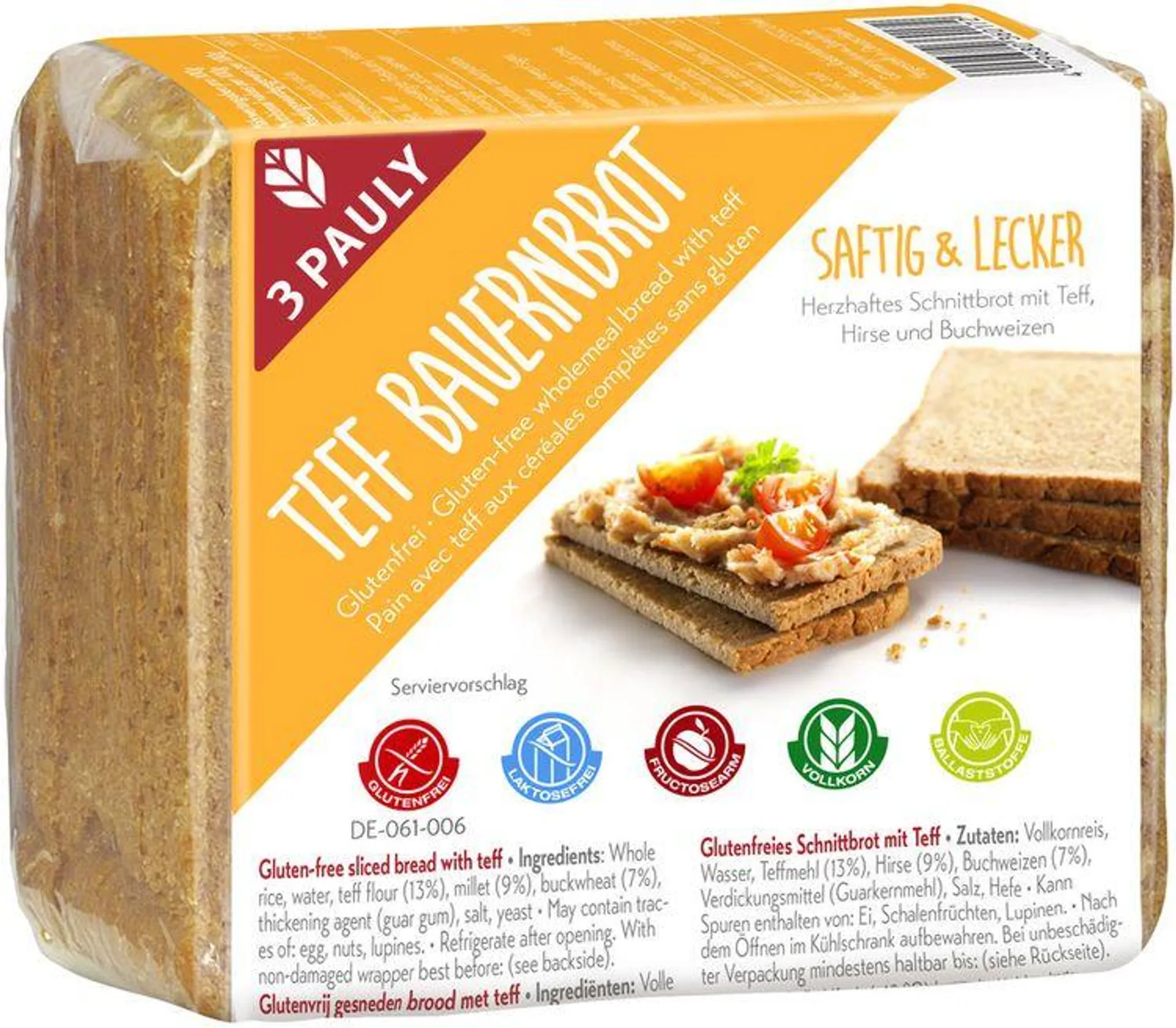 3-Pauly - Bauernbrot mit Teff 500g