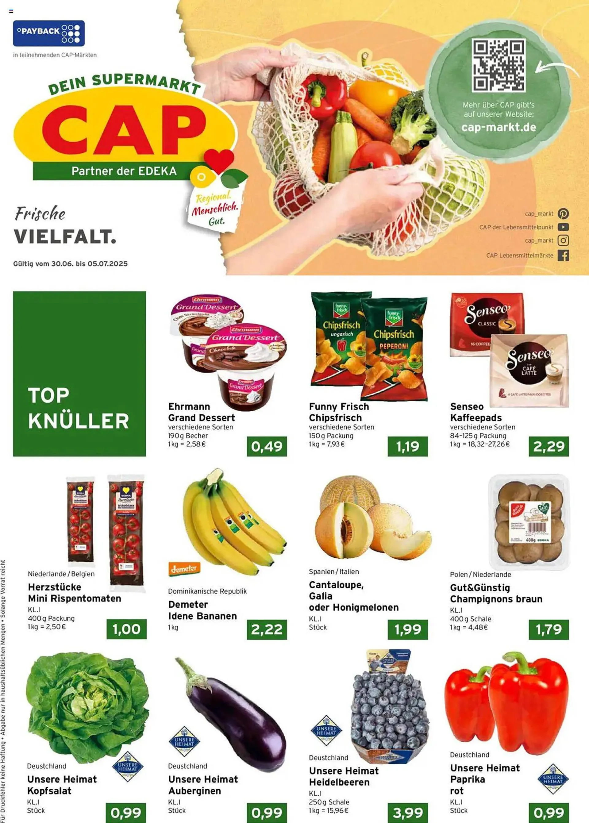CAP Markt Prospekt von 30. Juni bis 5. Juli 2025 - Prospekt seite 1