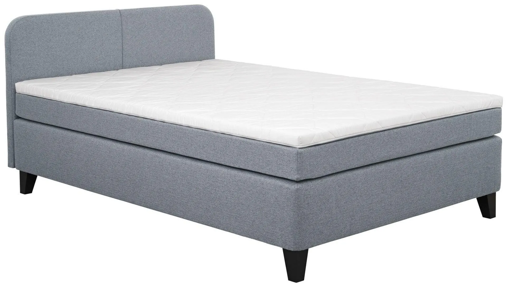 Boxspringbett Wien Stoff Grau 140x200cm