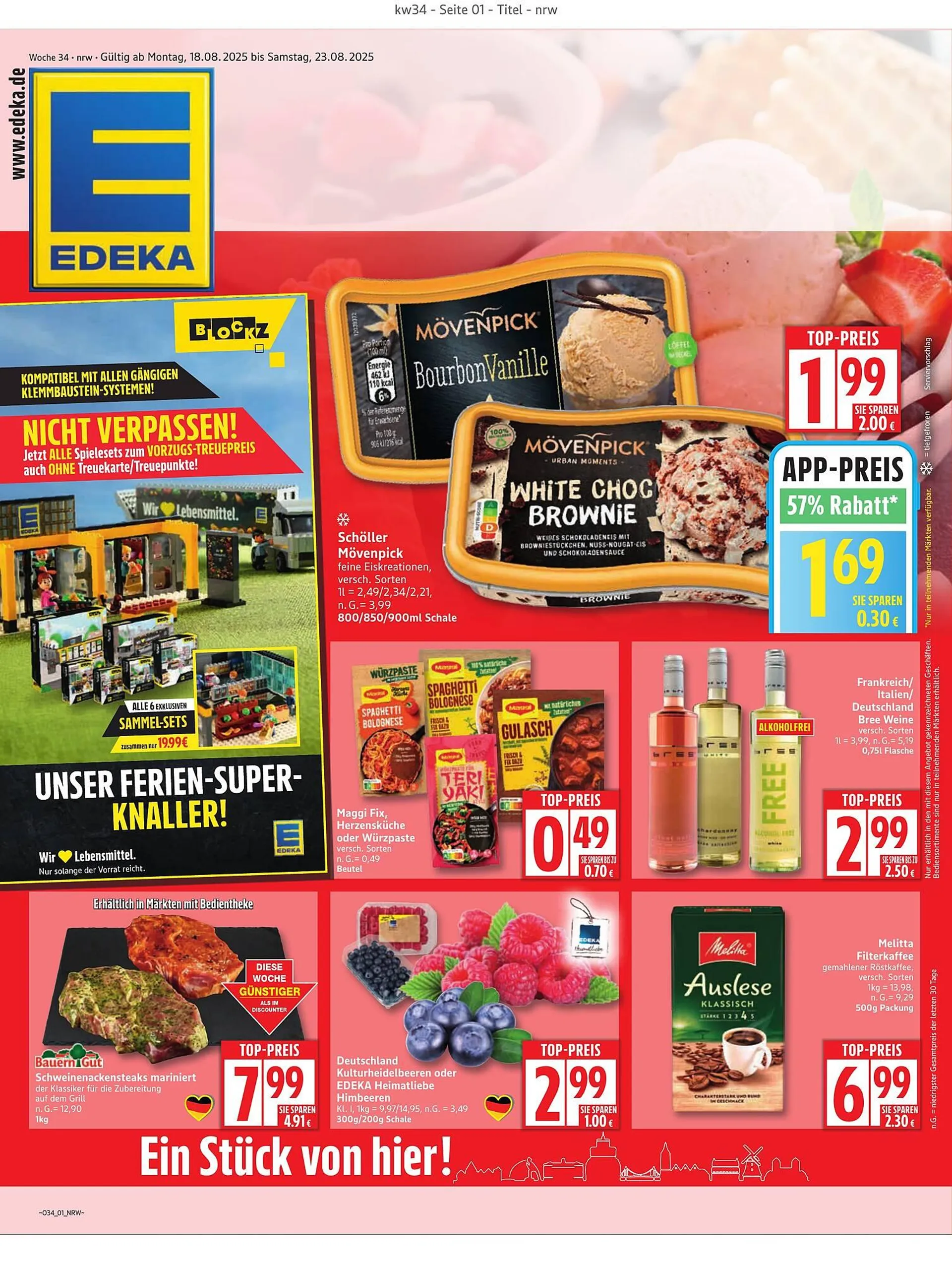 Edeka Prospekt von 18. August bis 23. August 2025 - Prospekt seite 1