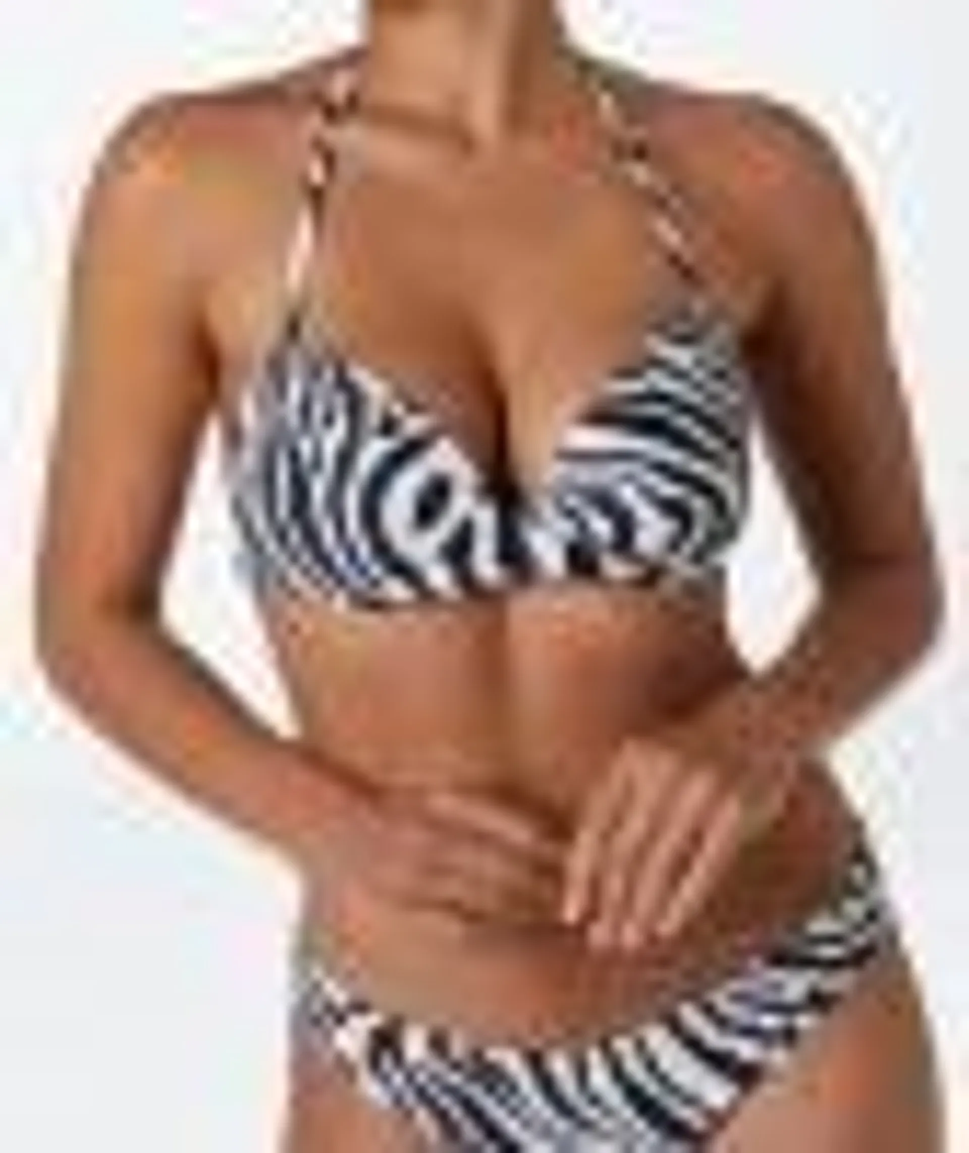 Bikini-Oberteil Zebra Janina, zum Binden