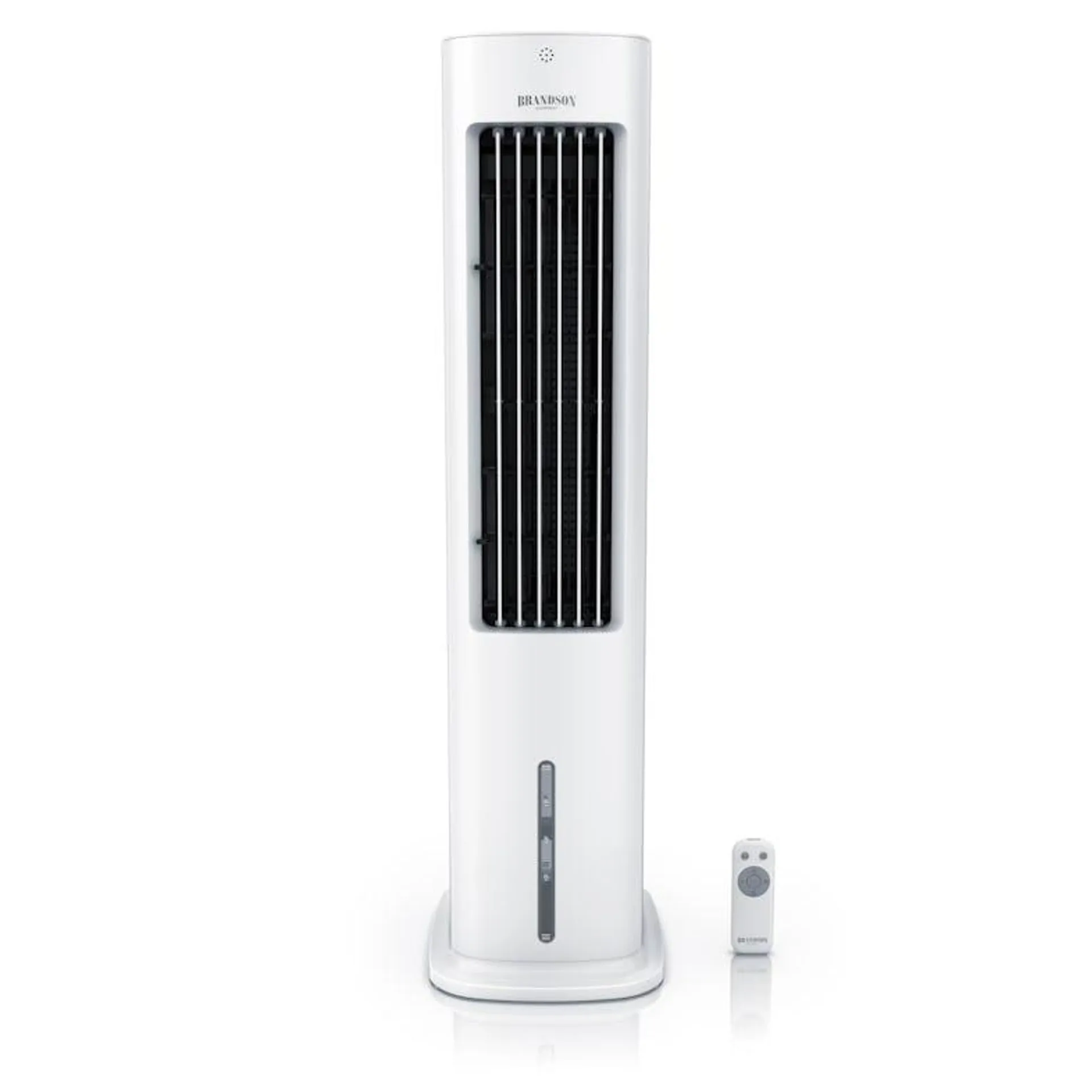 Brandson, Luftkühler mobil mit Wasserkühlung, Luftbefeuchter Ventilator, Turmventilator, leise, 50 W mit 5L Wassertank