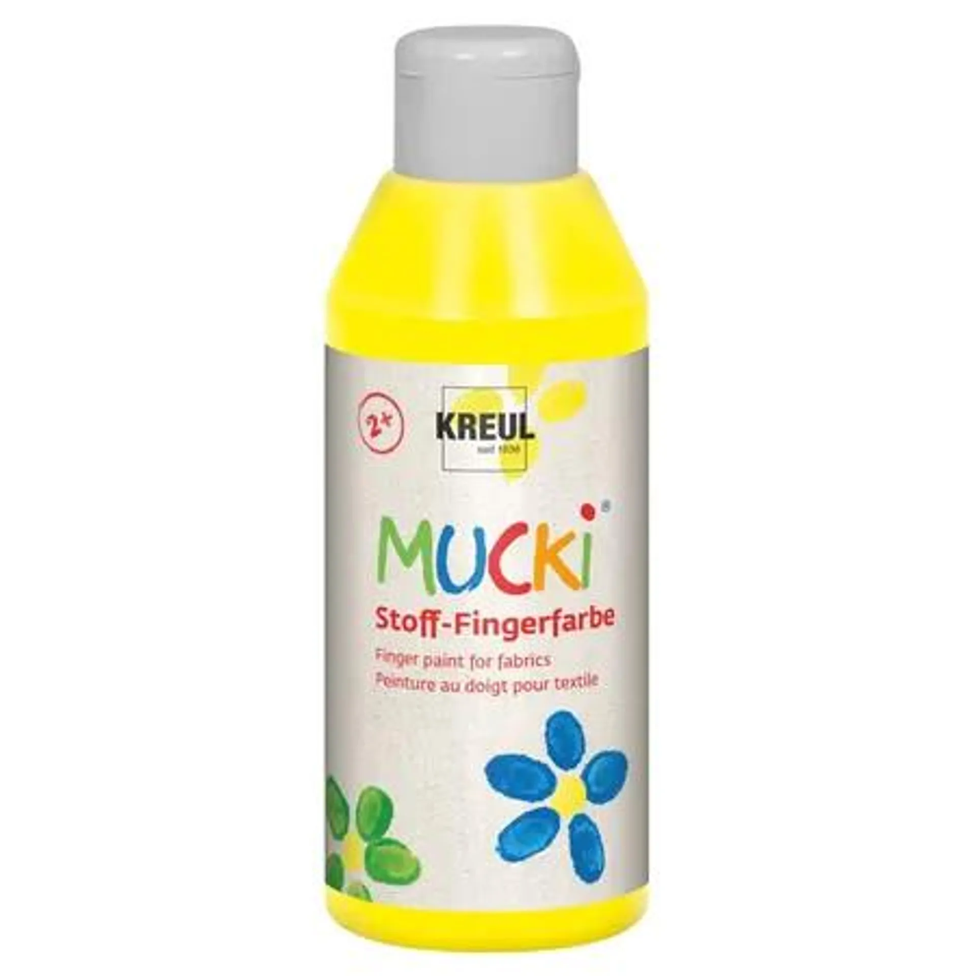 MUCKI Stoff-Fingerfarbe Gelb 250 ml