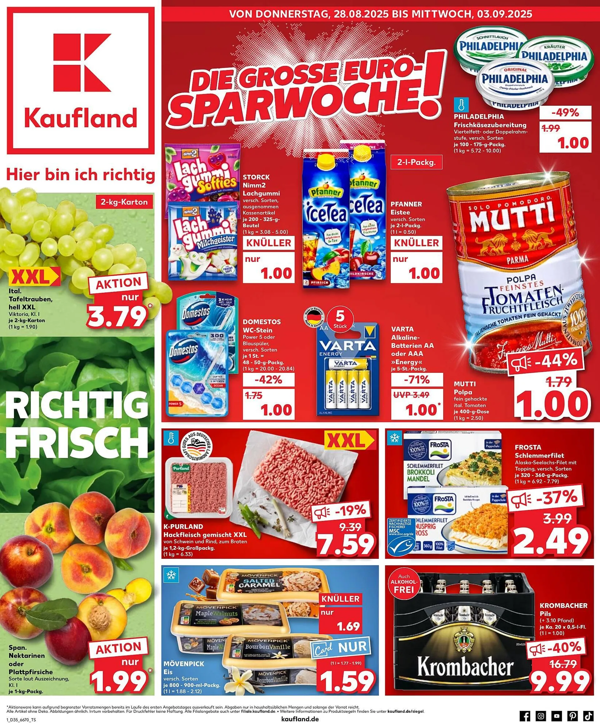 Kaufland Prospekt von 28. August bis 3. September 2025 - Prospekt seite 1