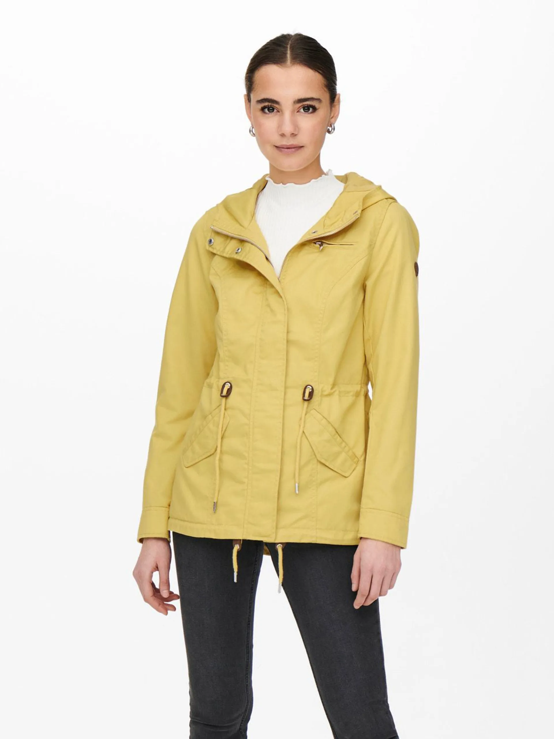 Leinen Parka Jacke