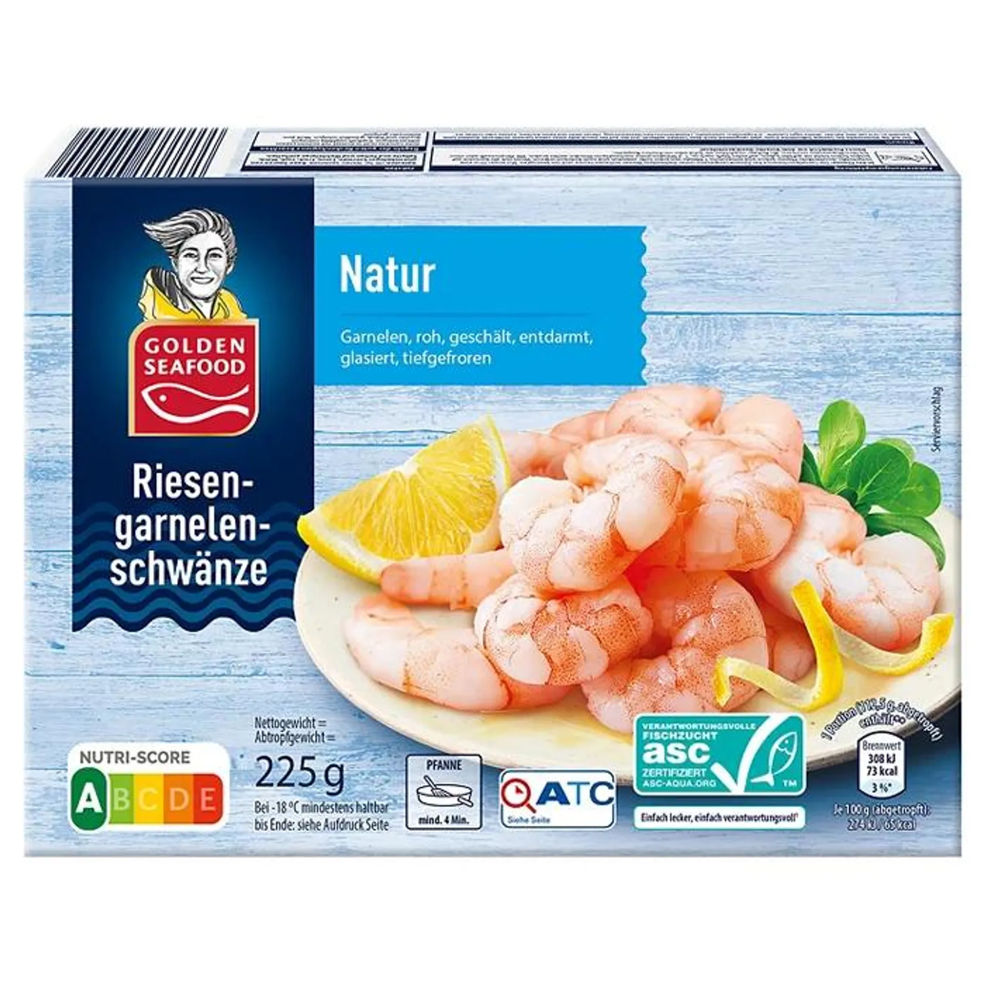 GOLDEN SEAFOOD Riesengarnelen Natur 225 g