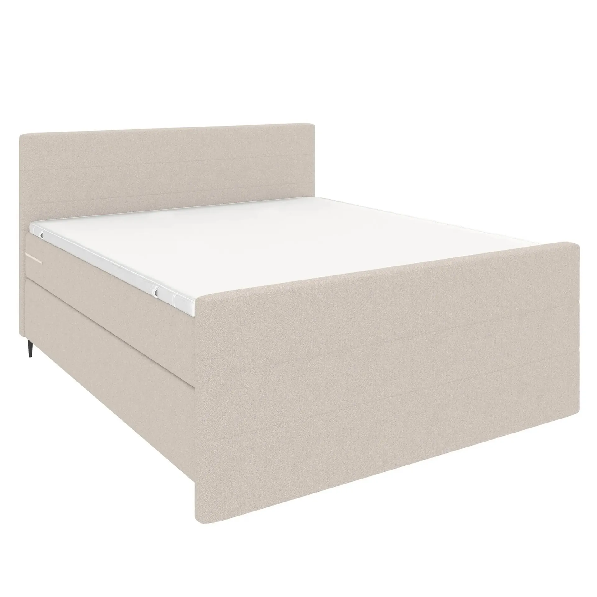 Boxspringbett - beige - inklusive Topper - 180x200 cm