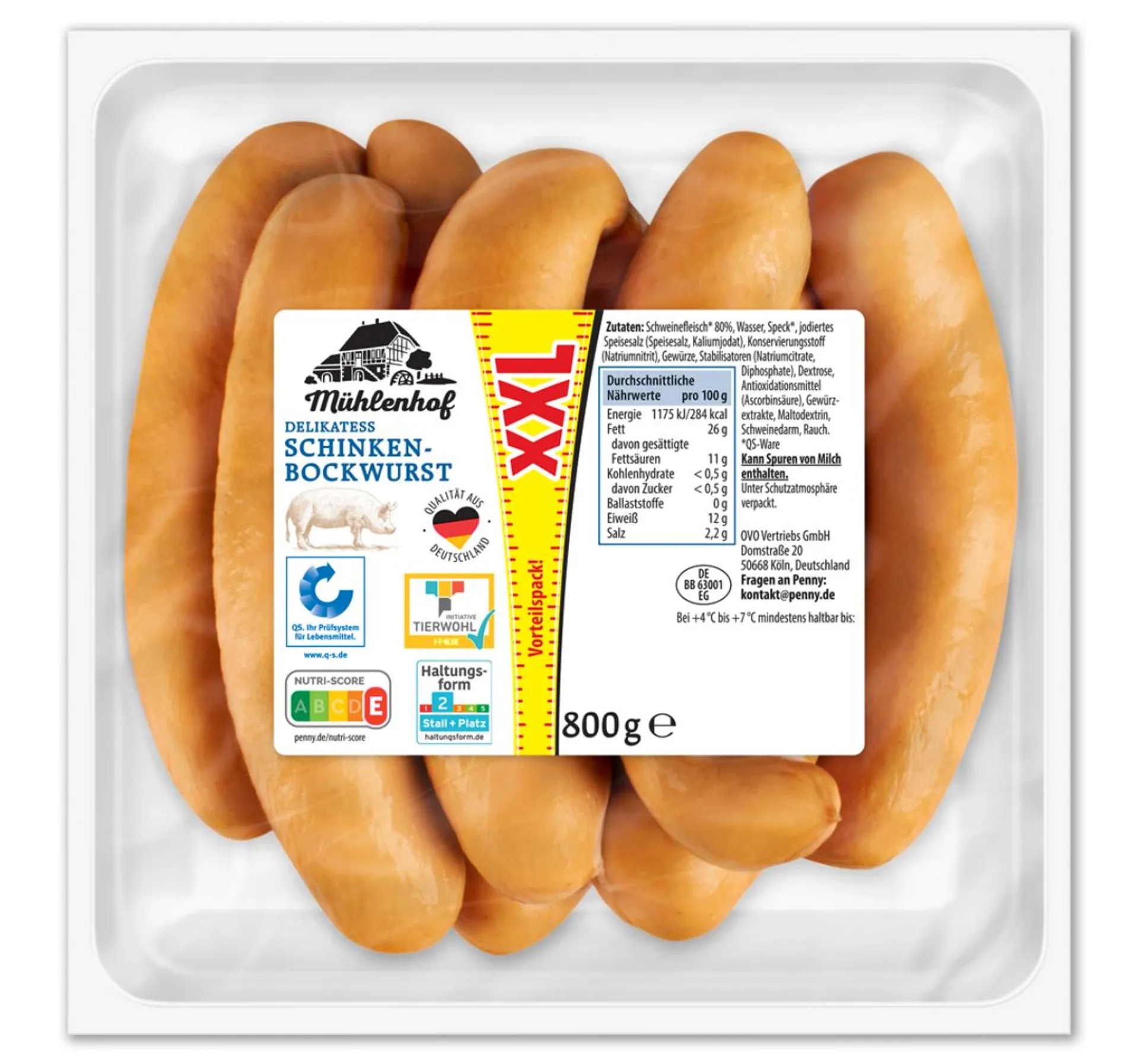 MÜHLENHOF XXL Schinkenbockwurst