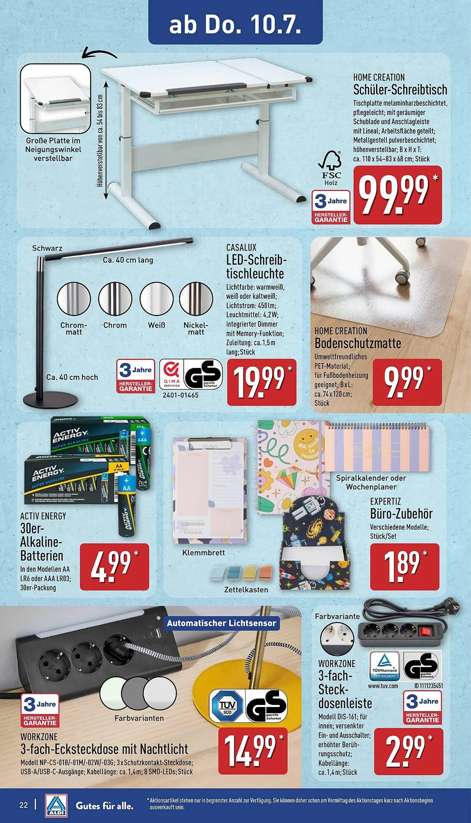 Aldi Nord Prospekt von 7. Juli bis 12. Juli 2025 - Prospekt seite 22