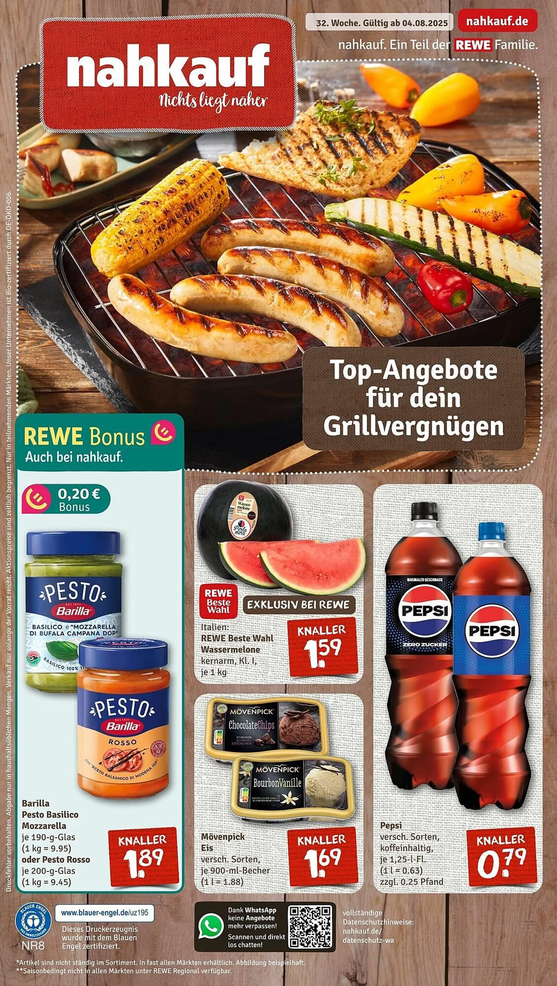 nahkauf Prospekt von 4. August bis 9. August 2025 - Prospekt seite 1